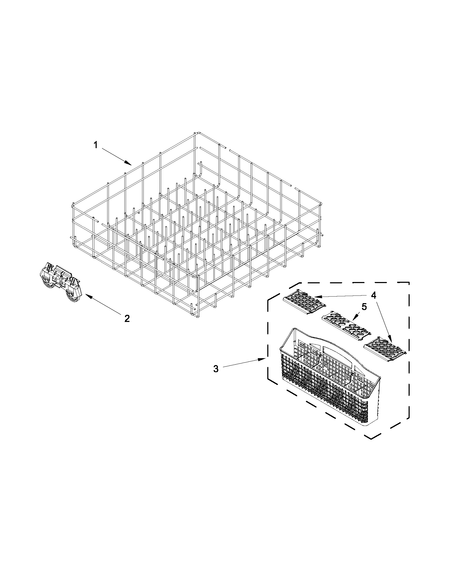 Maytag MDB4949SDM1 lower rack parts diagram