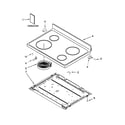Whirlpool YWFE330W0EW0 cooktop parts diagram