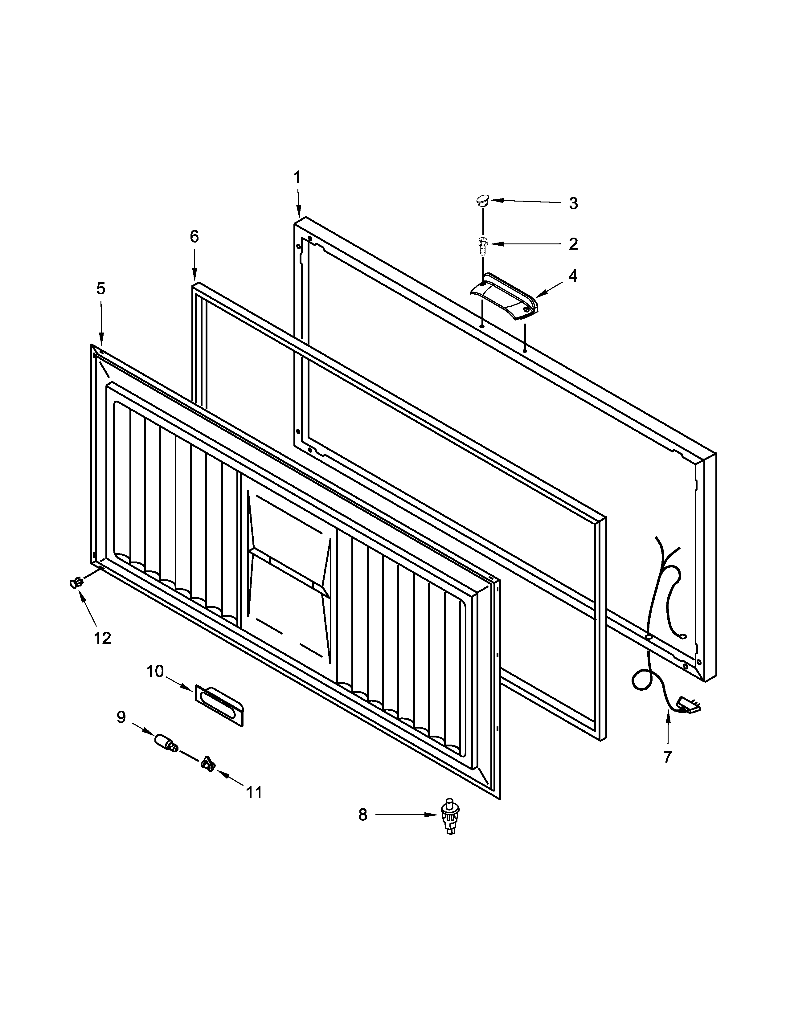 Whirlpool WC22014Q00 door parts diagram
