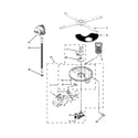 KitchenAid KDTE204DBL1 pump, washarm and motor parts diagram