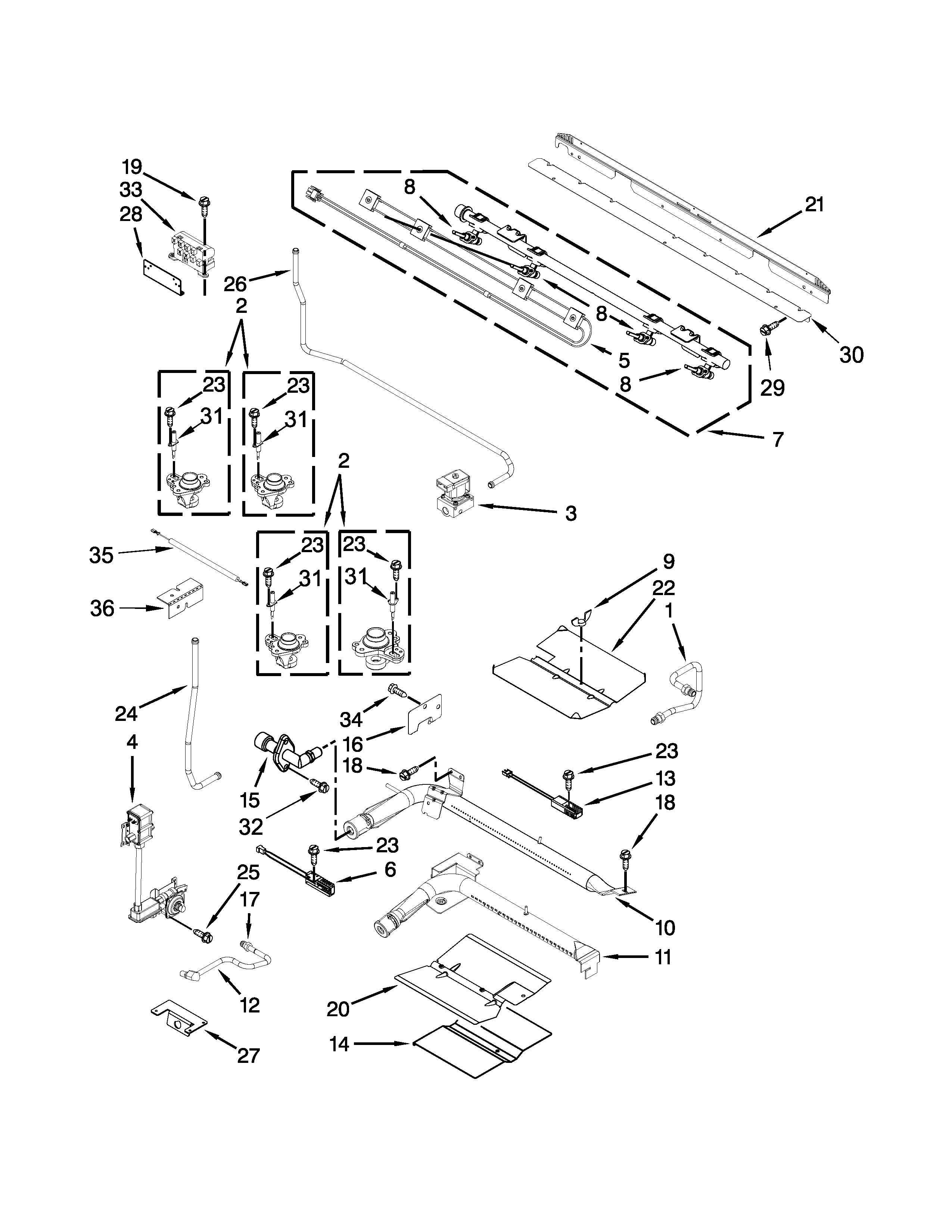 Ikea IGS900DS01 manifold parts diagram