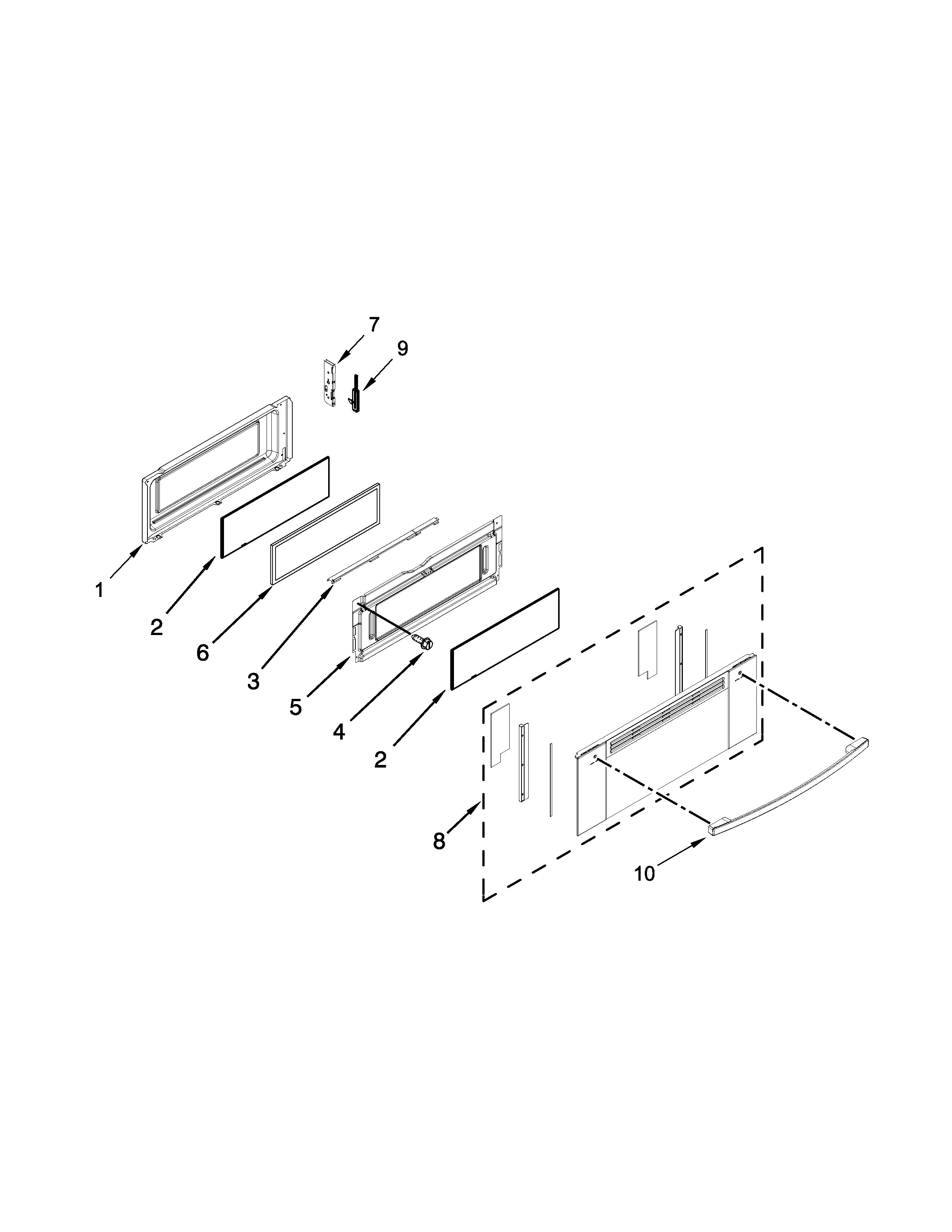 Ikea IGS900DS01 upper door parts diagram