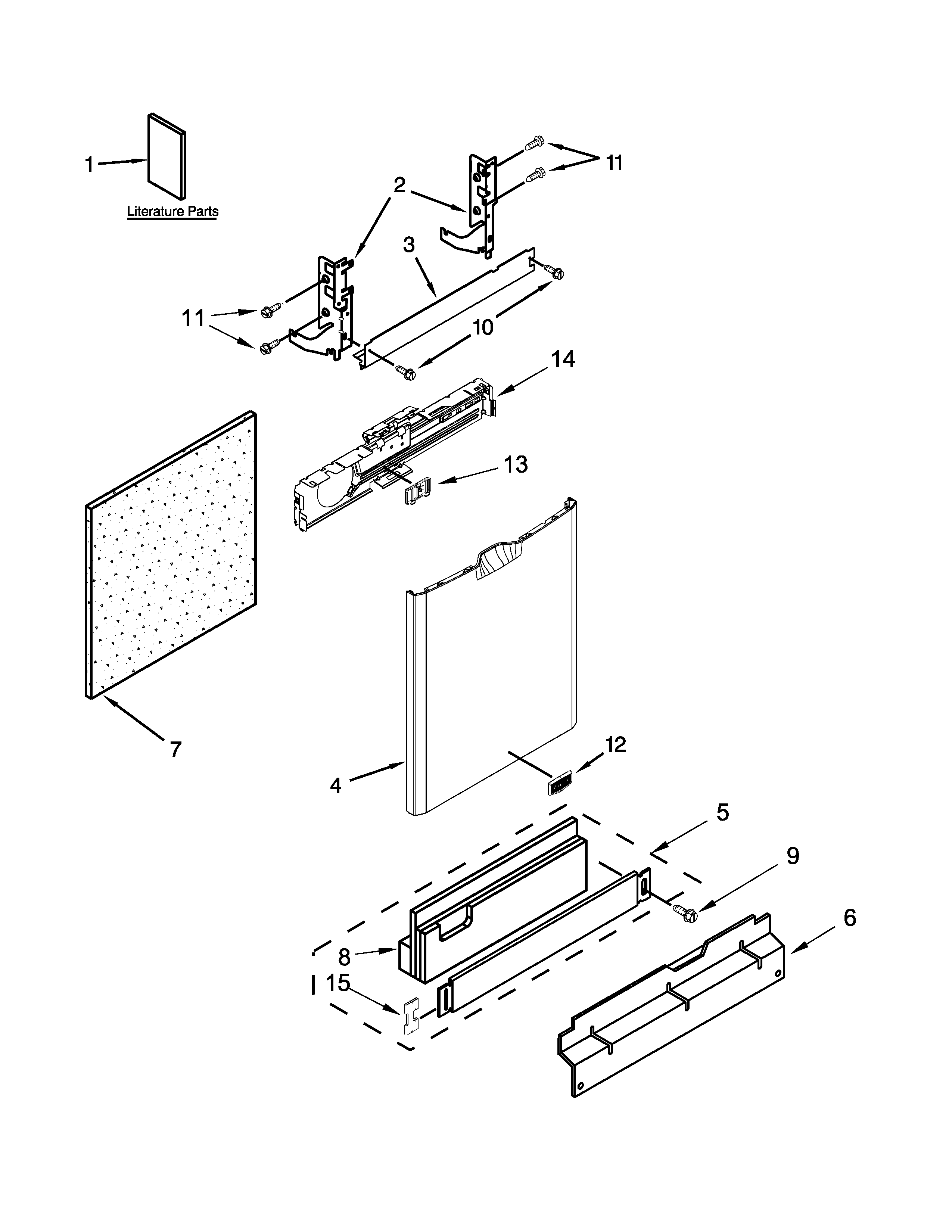 Maytag MDB6949SDM1 door and panel parts diagram