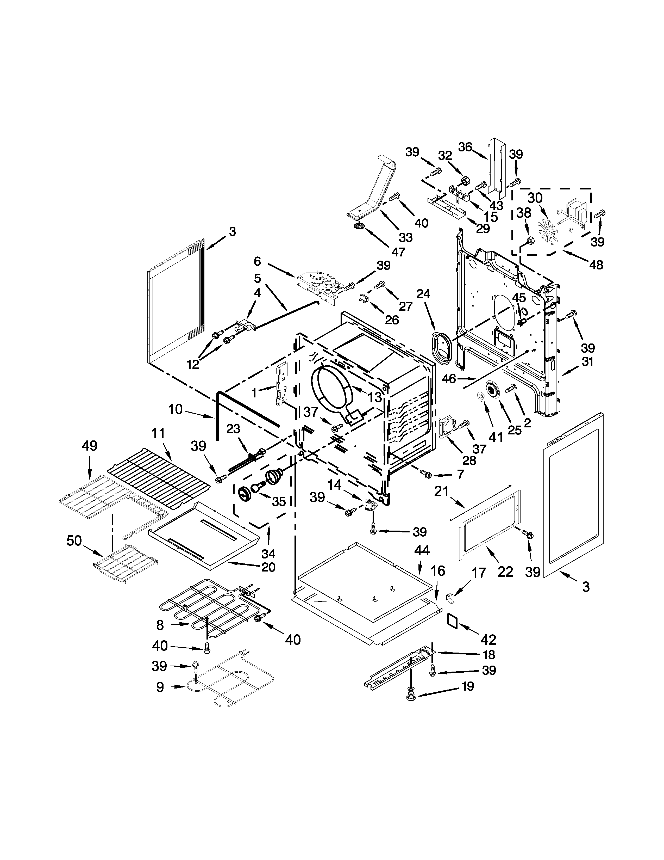Whirlpool WFE905C0ES0 chassis parts diagram