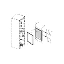 Maytag MBZ1153BES00 freezer door parts diagram