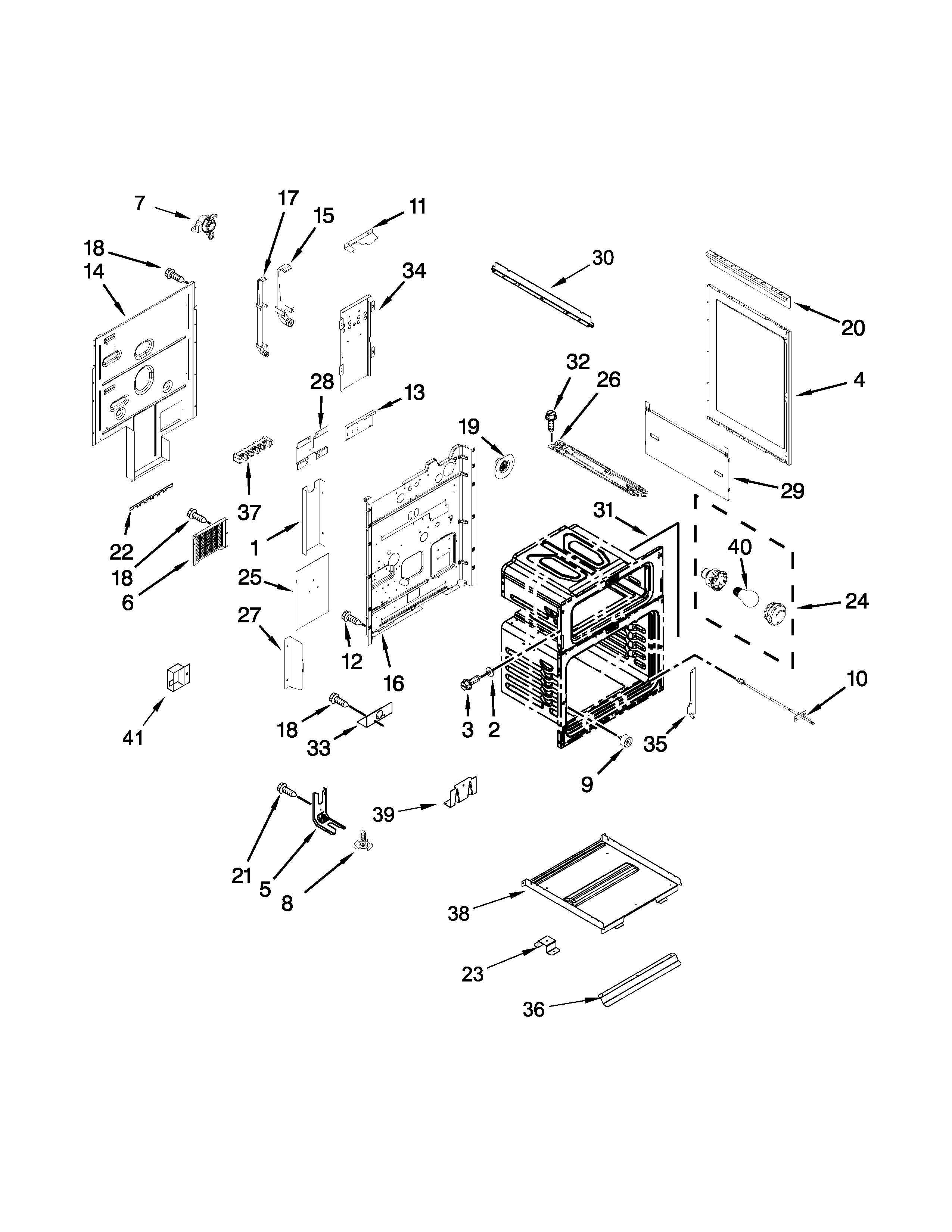Maytag YMET8820DS01 chassis parts diagram