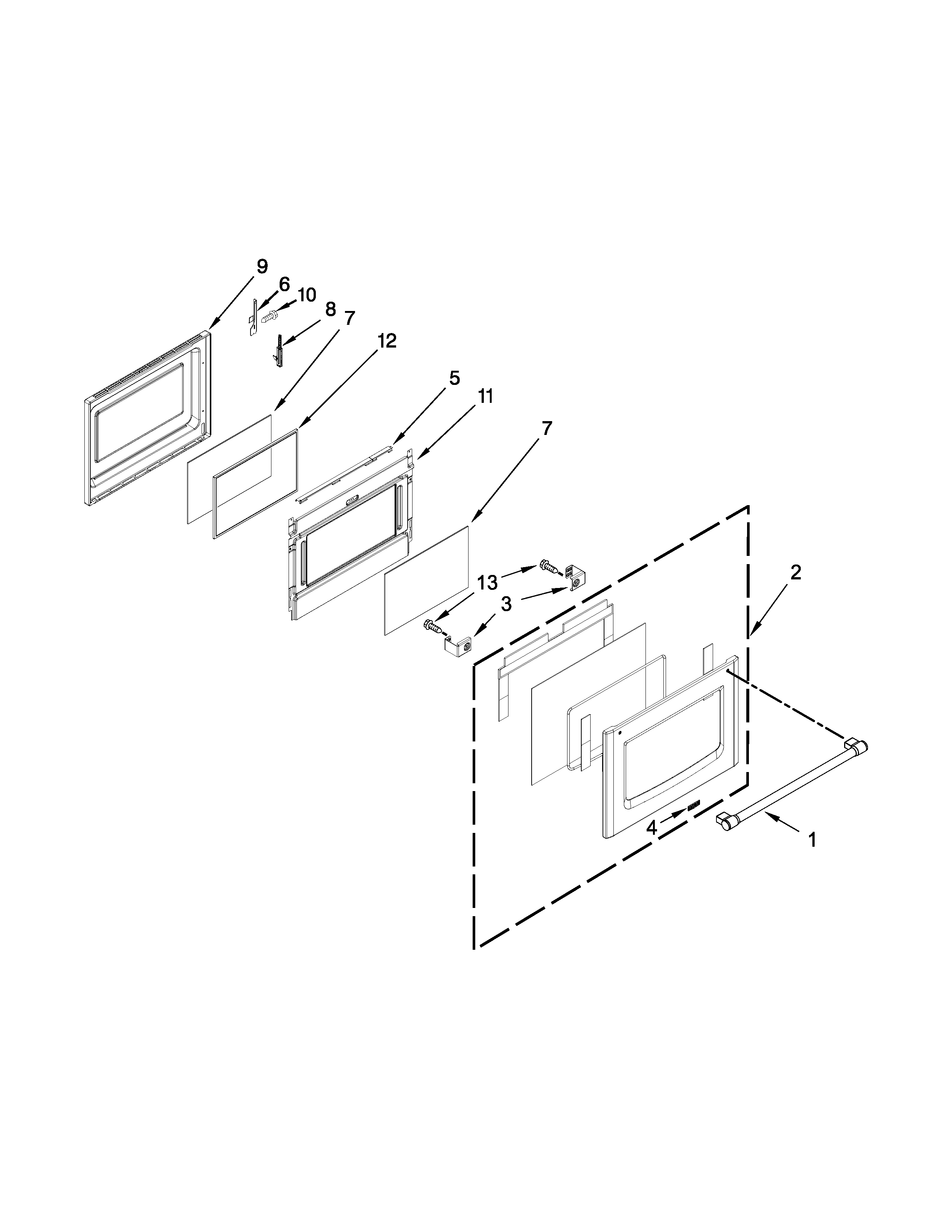 Maytag YMET8820DS01 lower door parts diagram