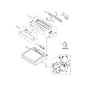 Whirlpool WGD8000DW0 top and console parts diagram