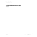 KitchenAid KUDF204ESB00 cover sheet diagram