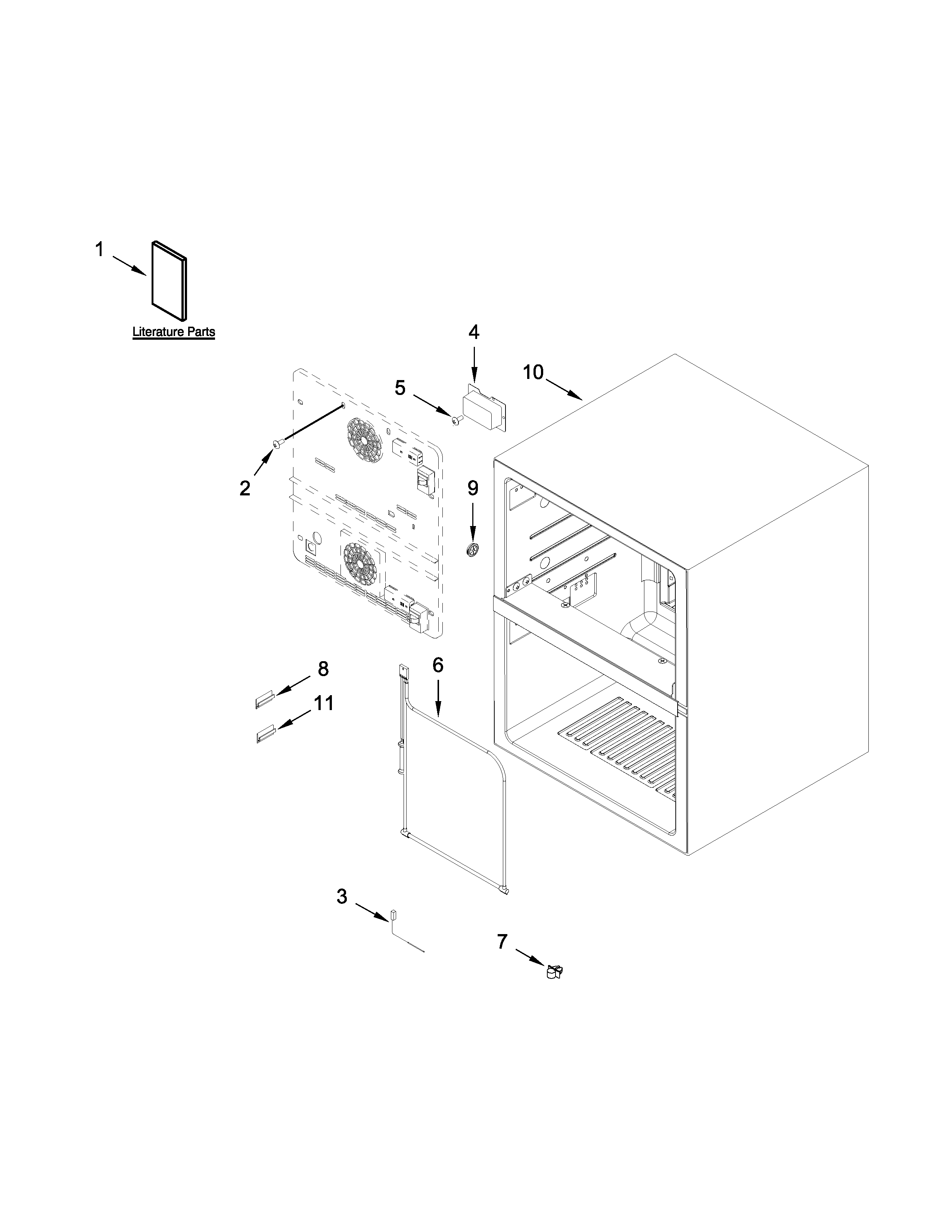 KitchenAid KUDF204EPA00 cabinet parts diagram