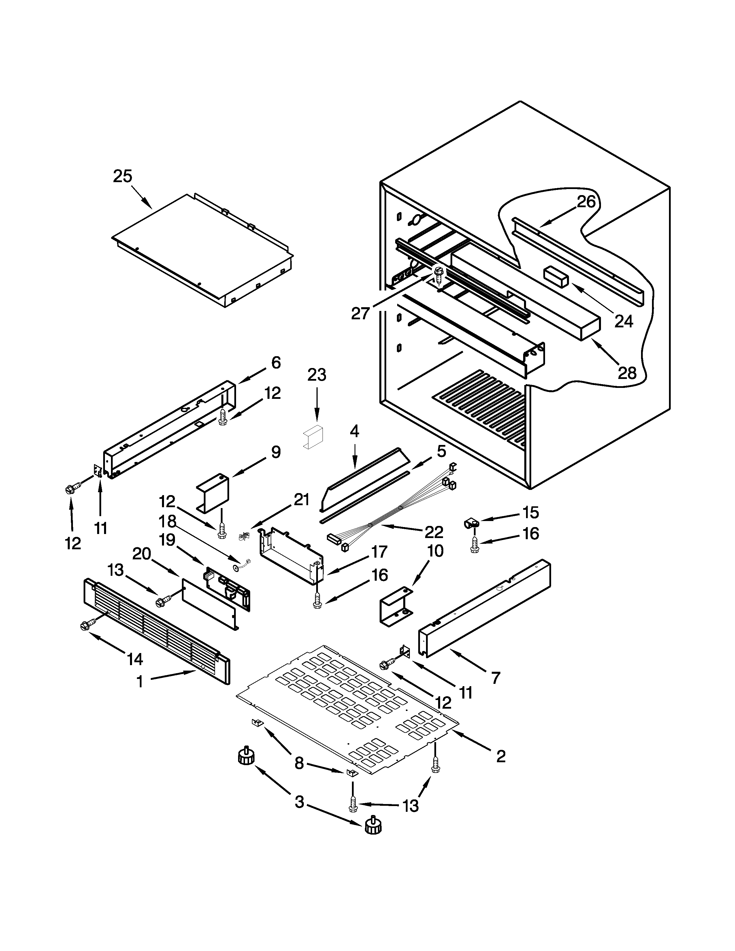 KitchenAid KUDF204EPA00 liner parts diagram