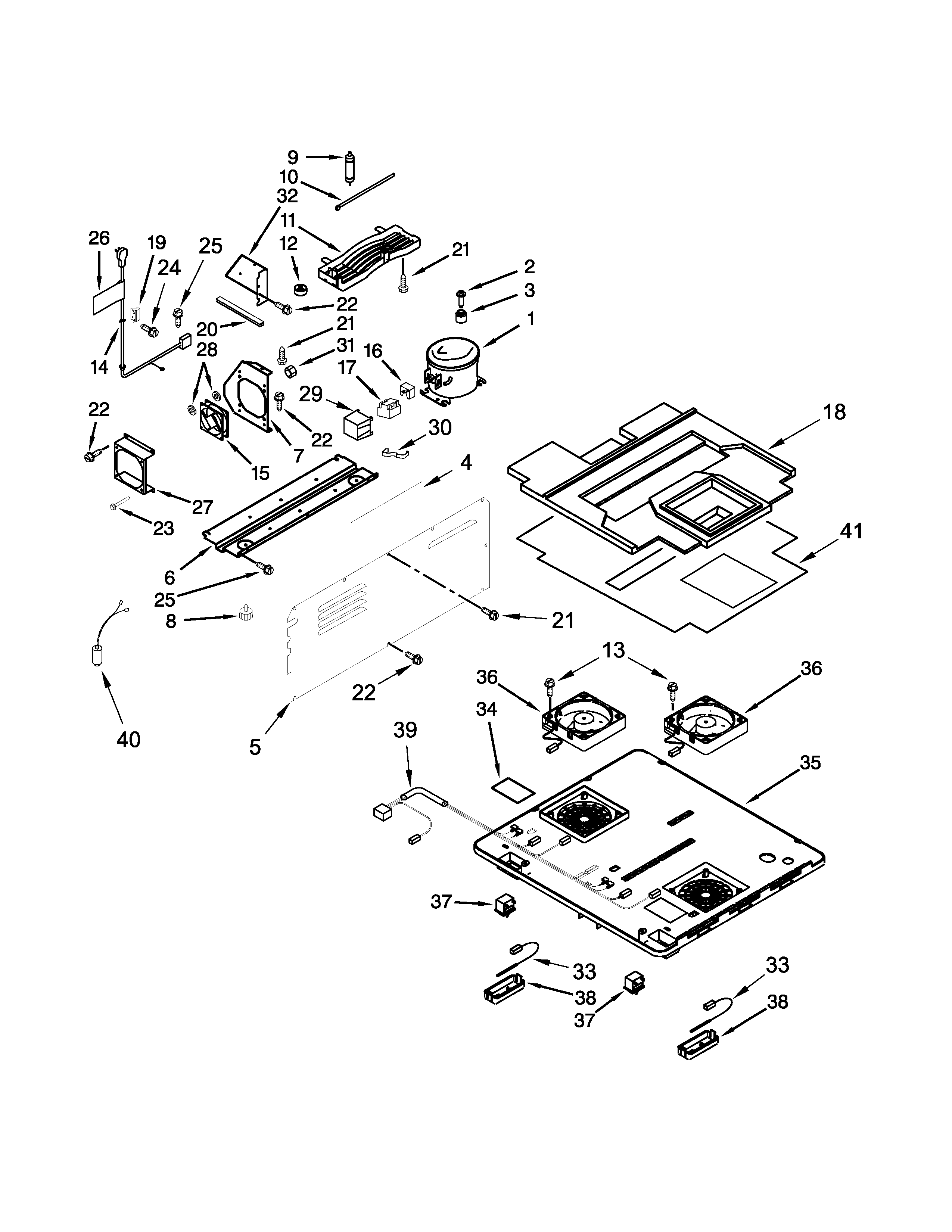 Jenn-Air JUD24FRECX00 unit parts diagram