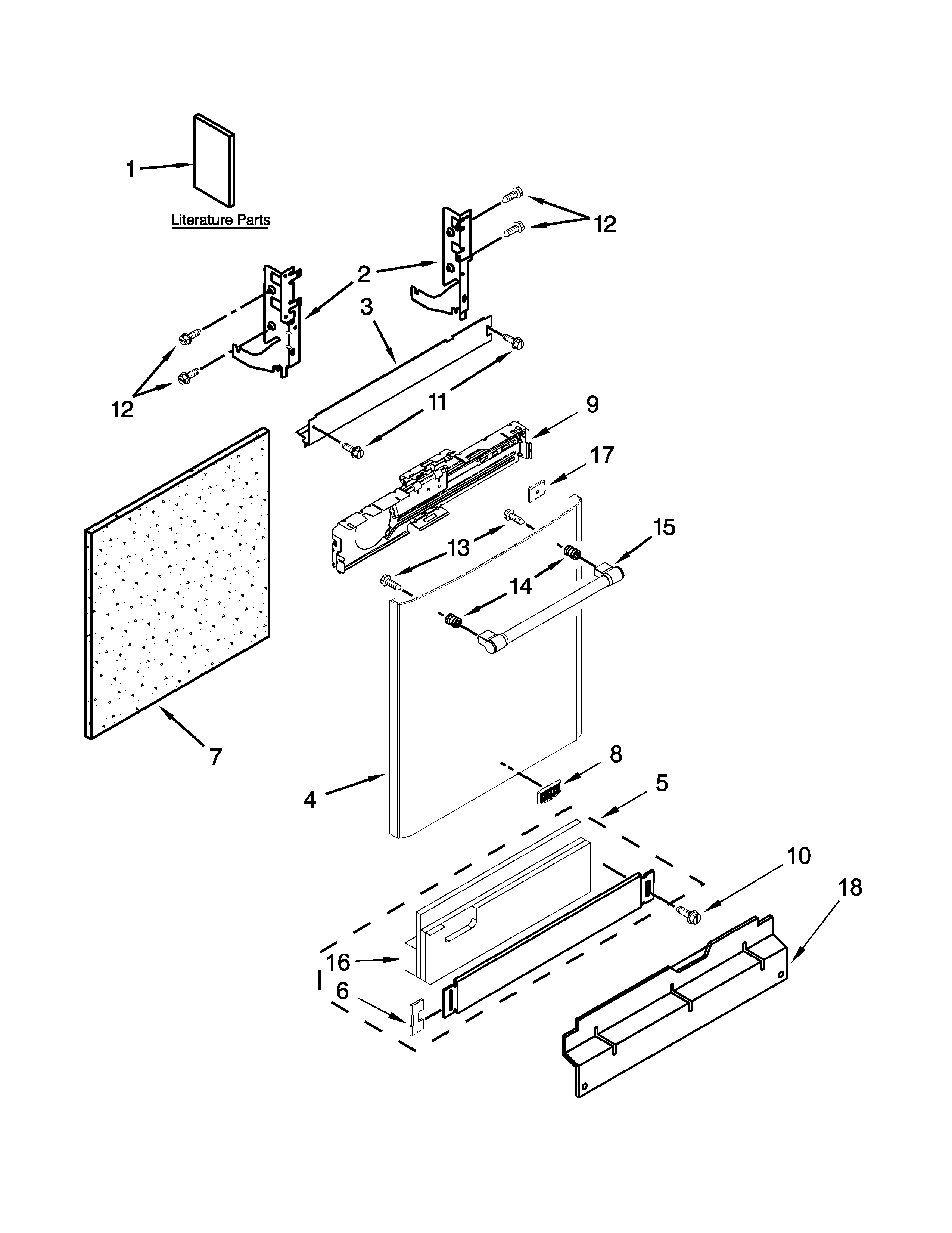 Maytag MDB8969SDM2 door and panel parts diagram
