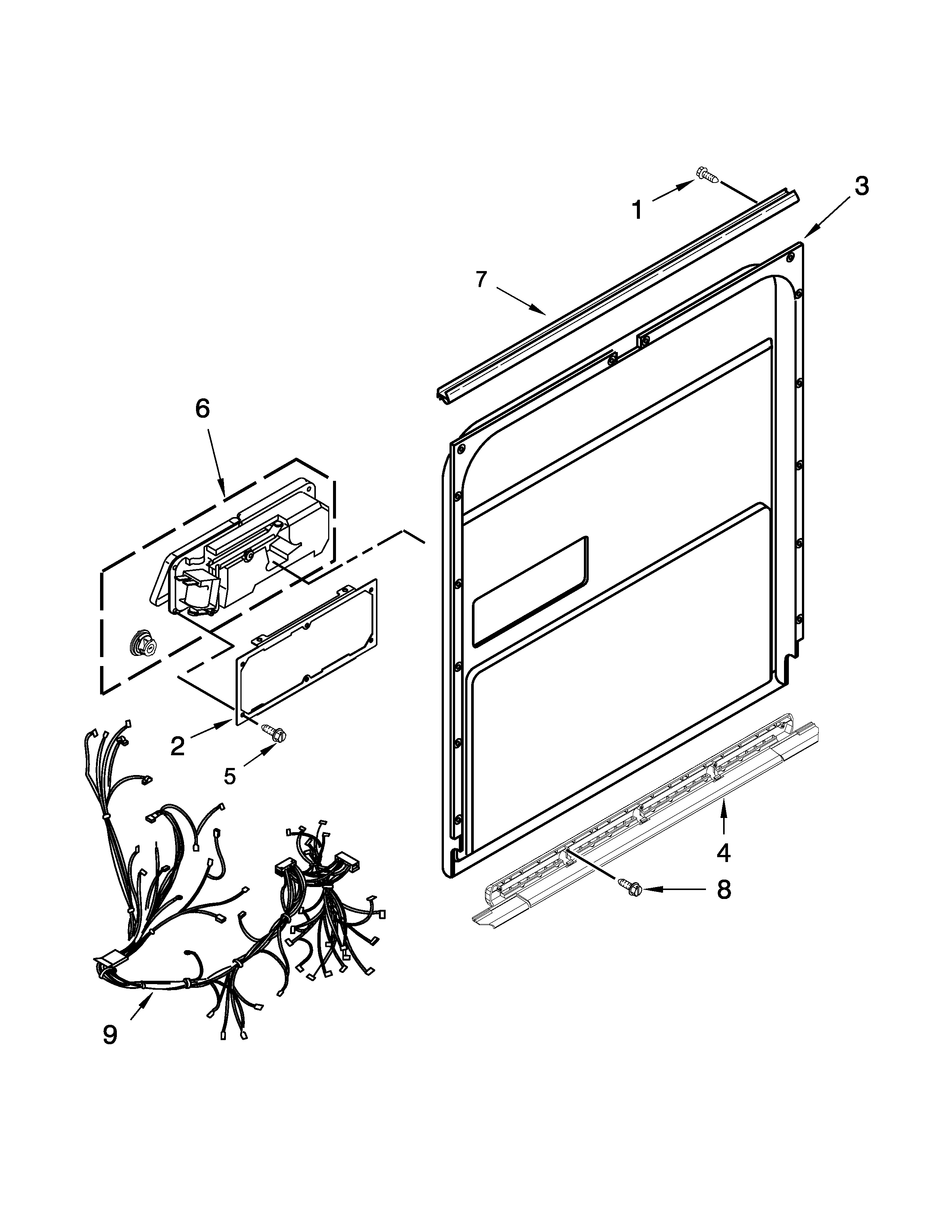 Maytag MDB8969SDM2 inner door parts diagram