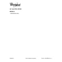 Whirlpool 1CWED4900DW0 cover sheet diagram
