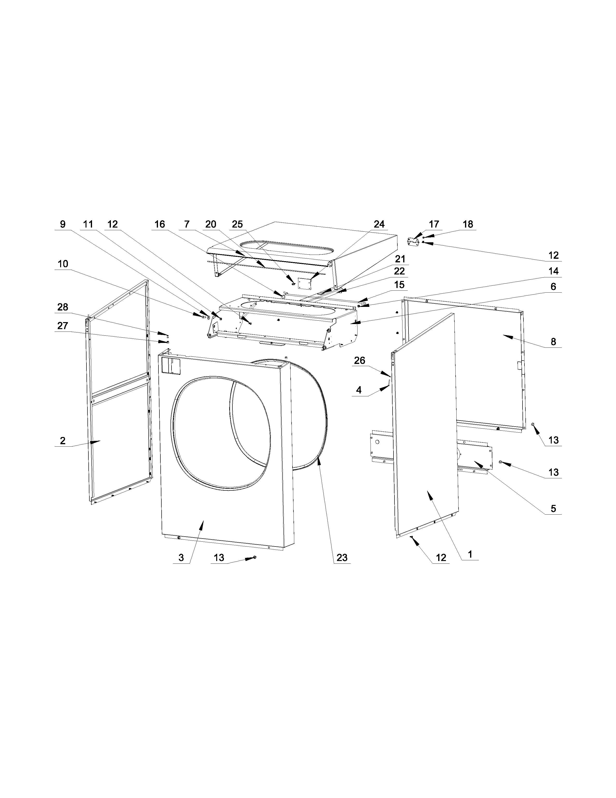 Maytag MXS30PDATS cabinet parts diagram