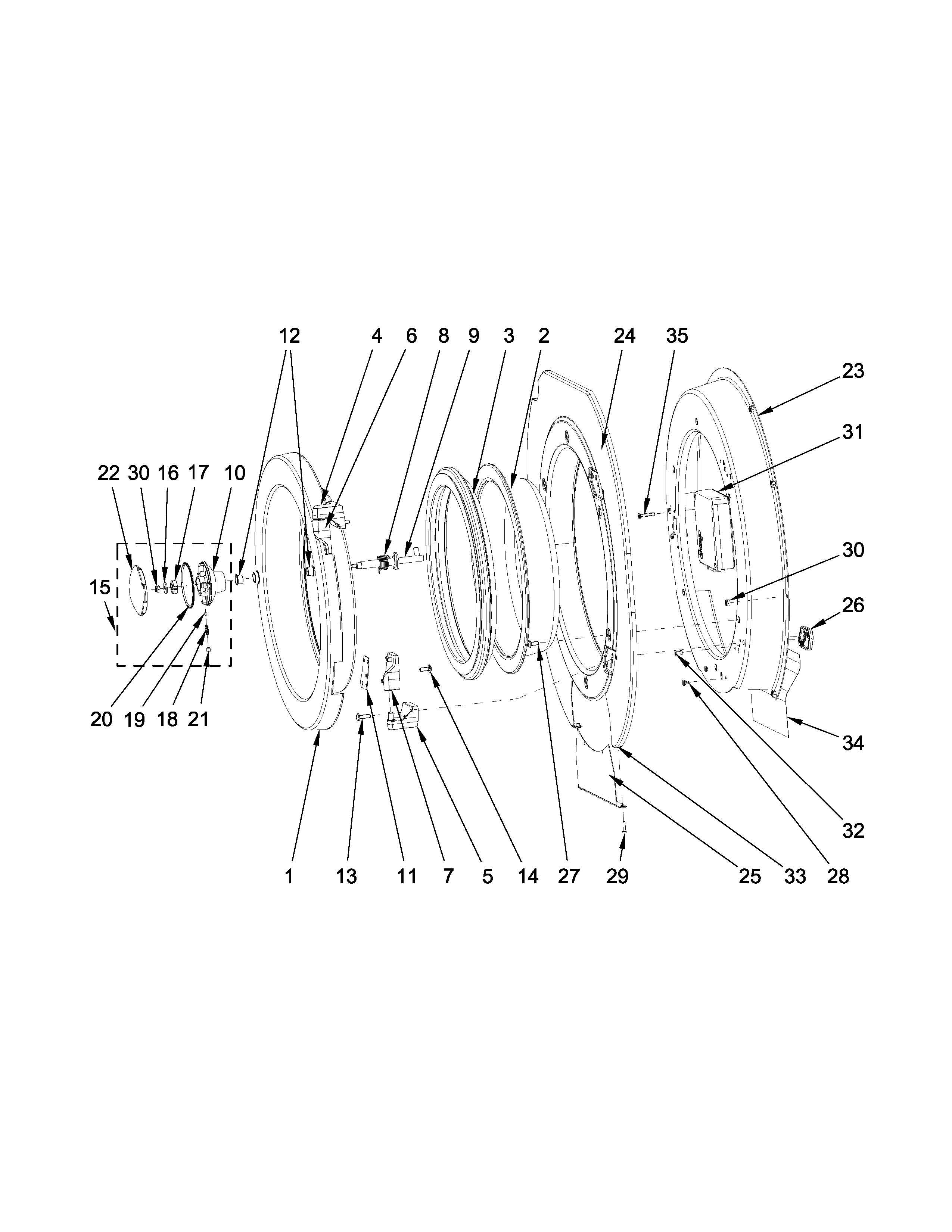 Maytag MXS30PDATS door parts diagram