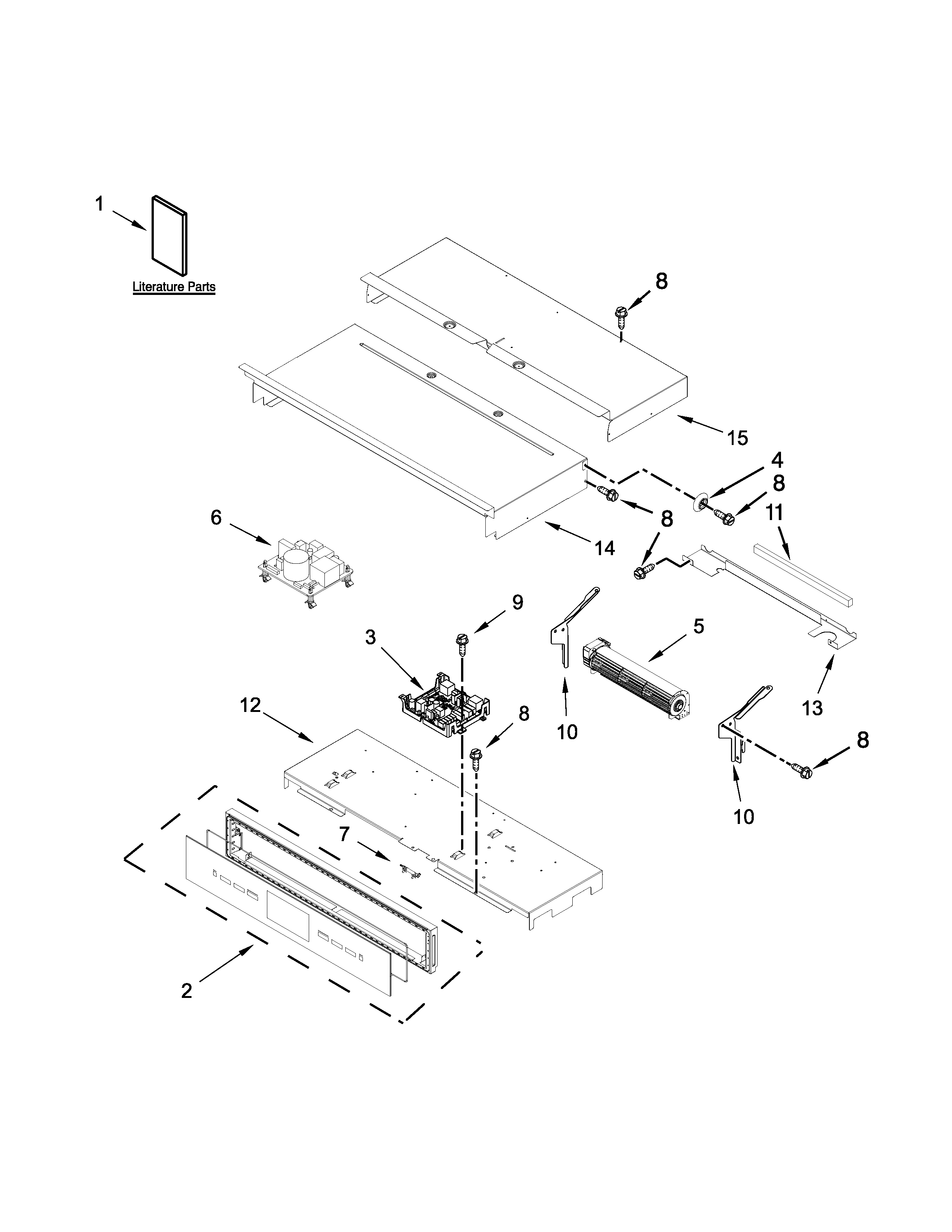 Jenn-Air JJW2430DB00 control panel parts diagram