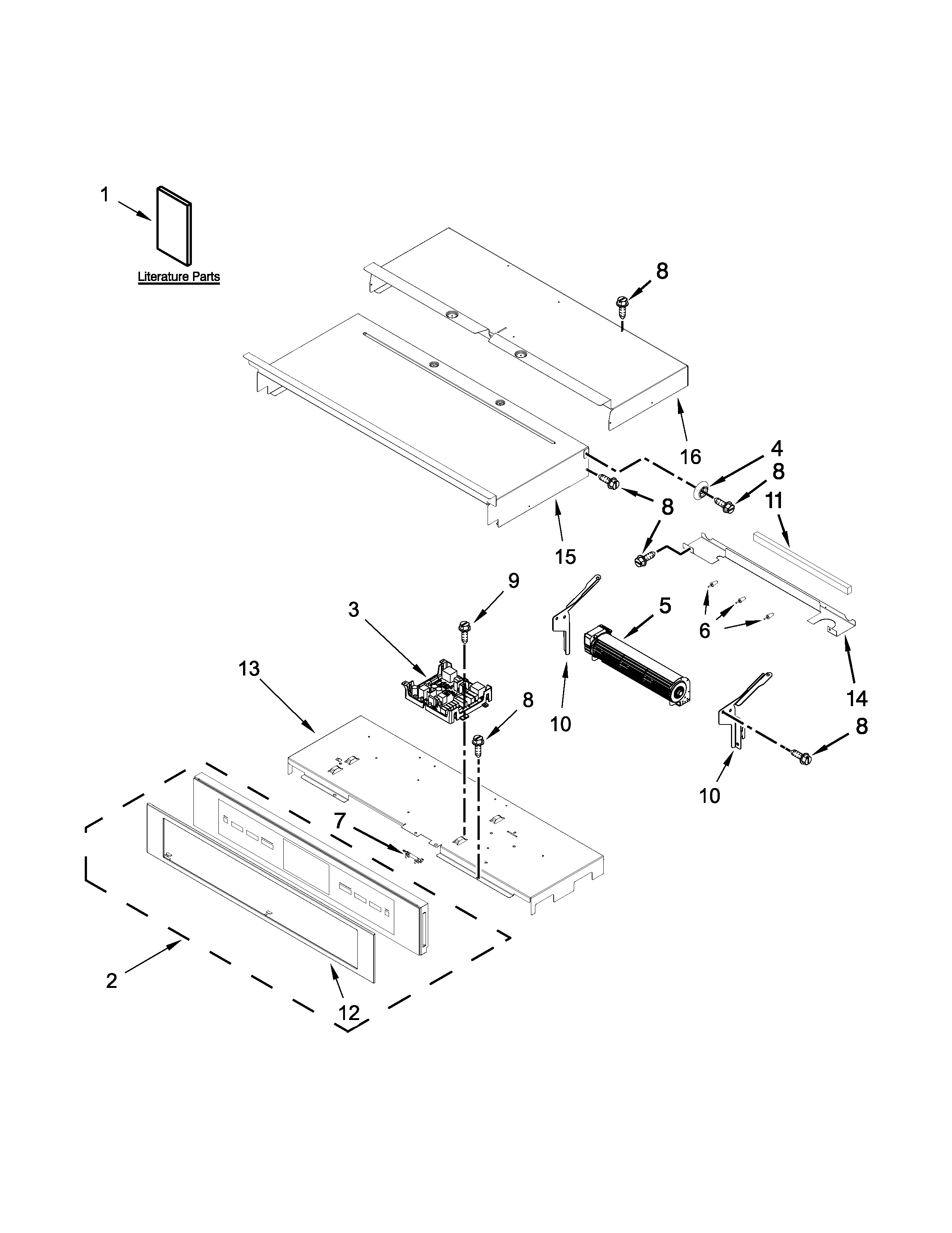 Jenn-Air JJW2730DS00 control panel parts diagram