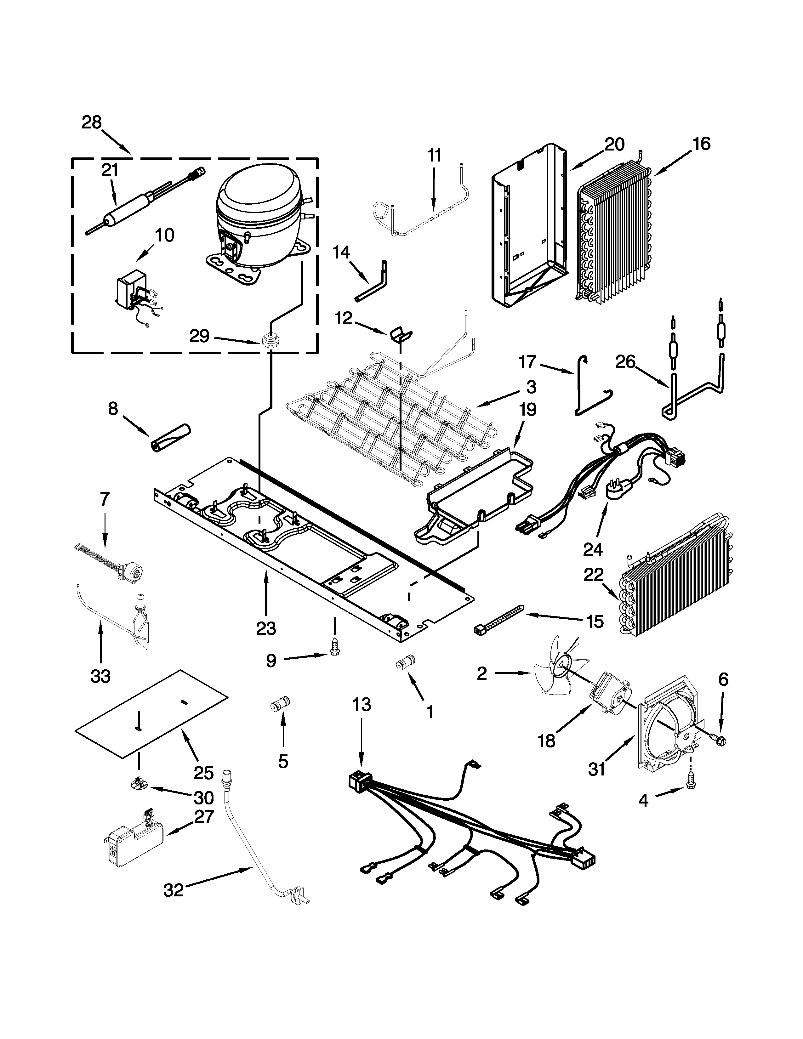KitchenAid KSC24C8EYP04 unit parts diagram