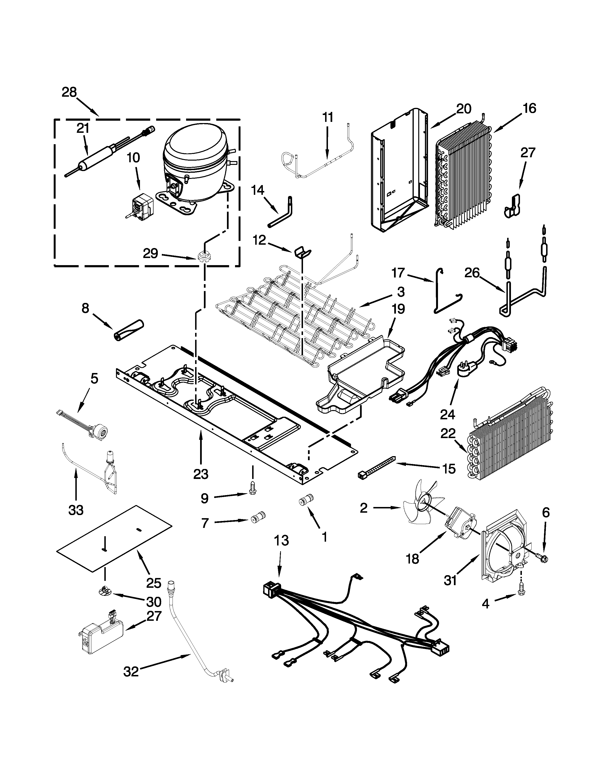 KitchenAid KSC24C8EYY04 unit parts diagram