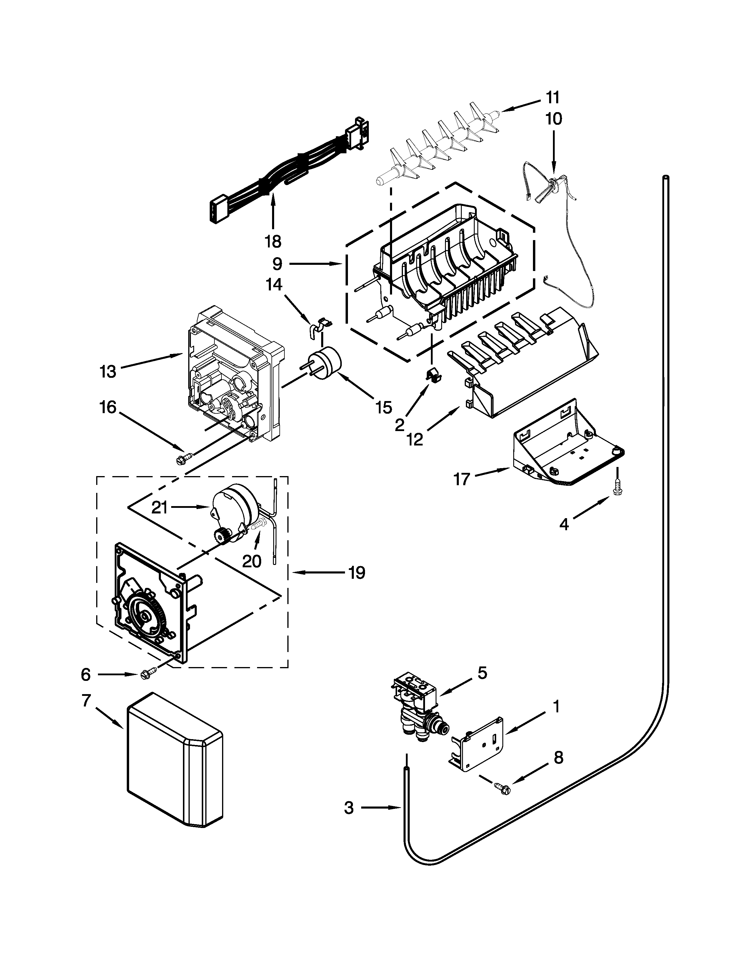 KitchenAid KSC24C8EYY04 ice maker parts diagram