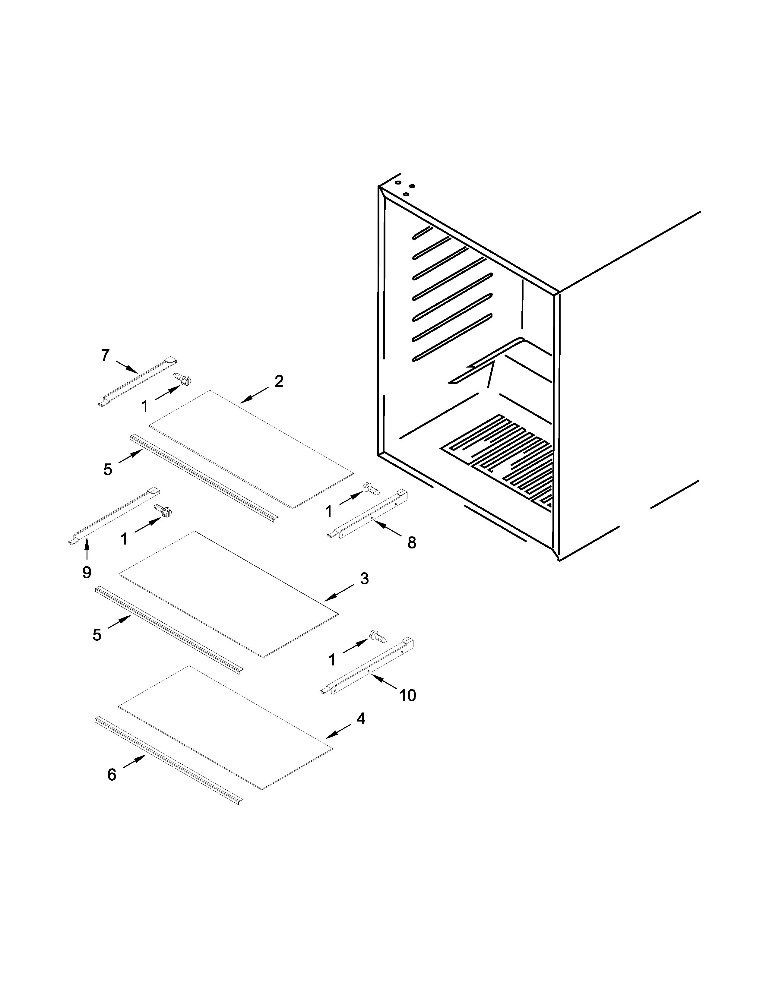 KitchenAid KURR304ESS00 shelf parts diagram