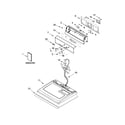 Maytag MEDP475EW0 top and console parts diagram