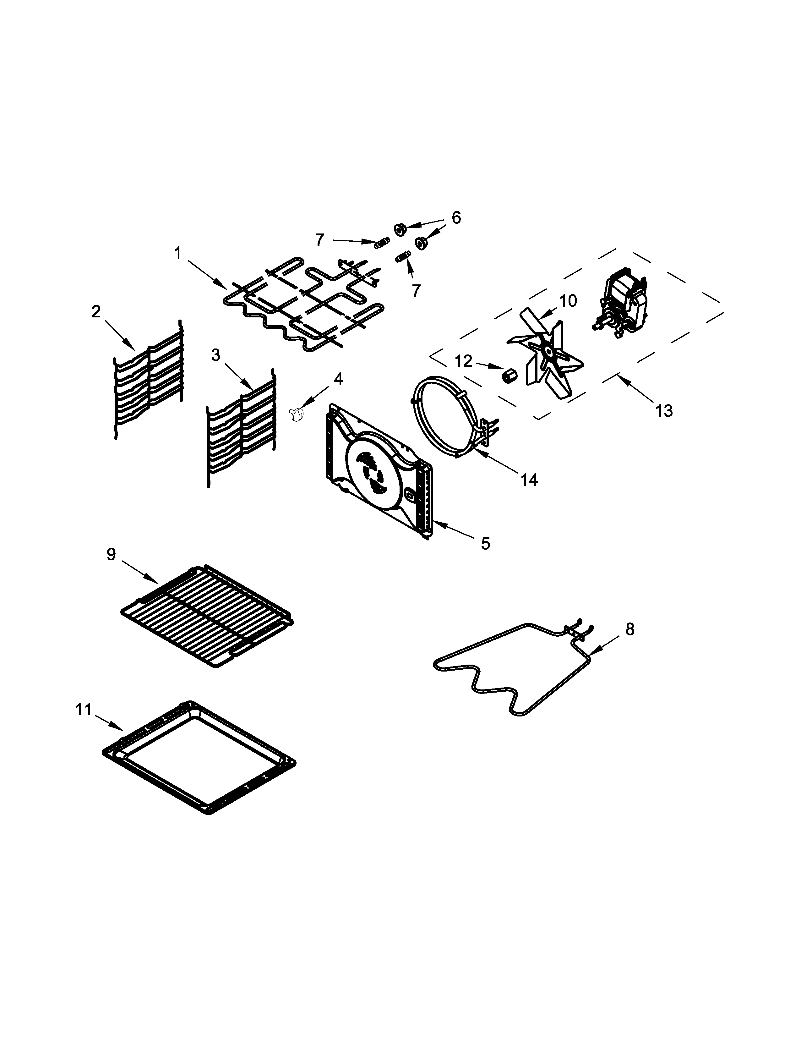 Maytag MEW5524AS00 internal oven parts diagram