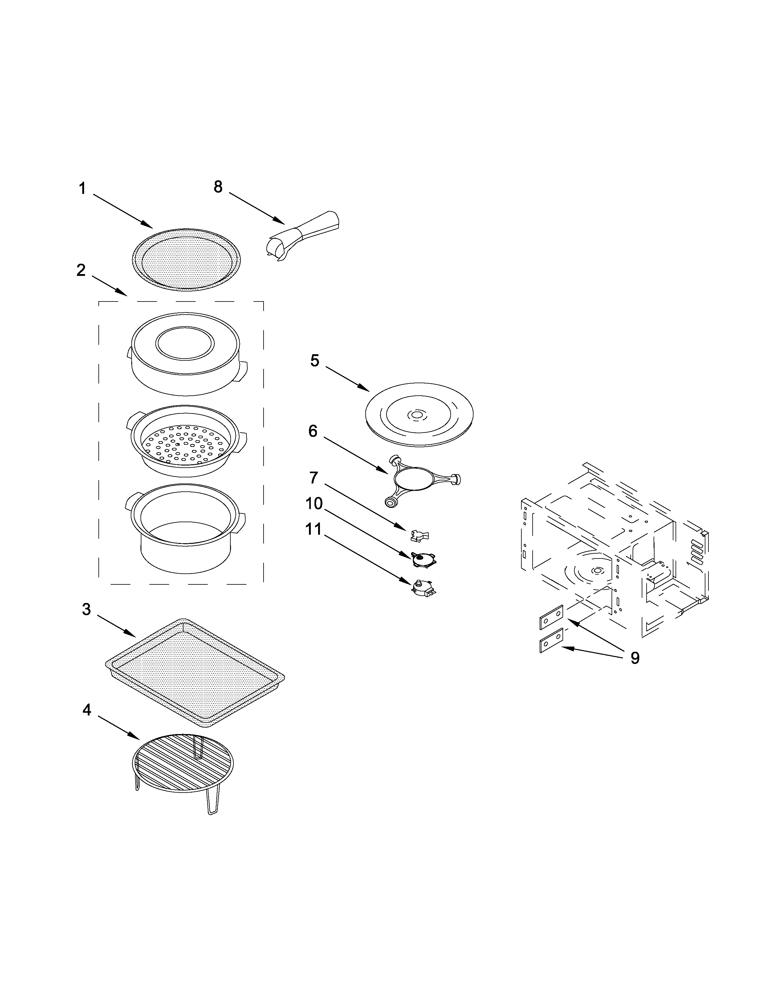 Maytag MMW7730DE01 internal microwave parts diagram