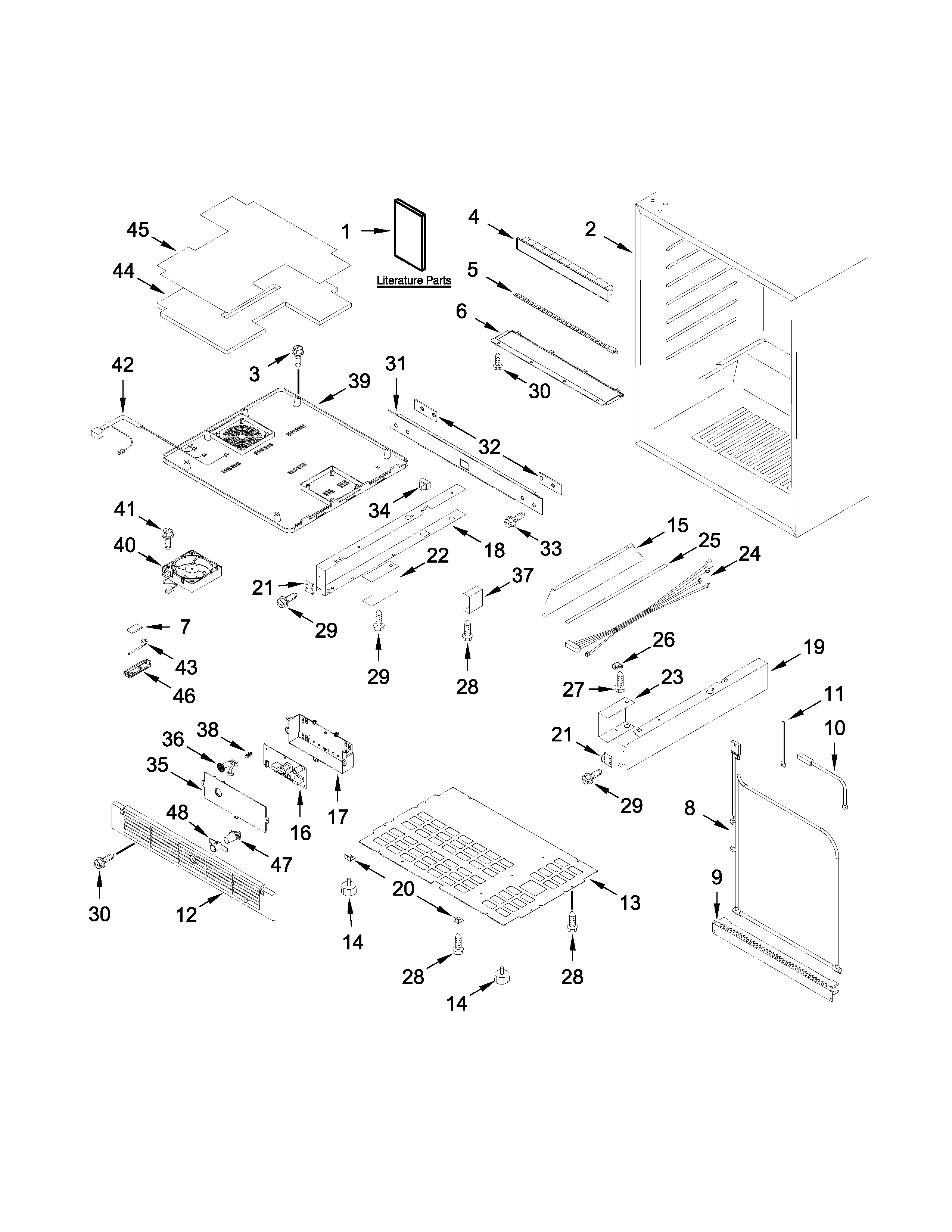 Jenn-Air JUG24FRERS00 cabinet parts diagram