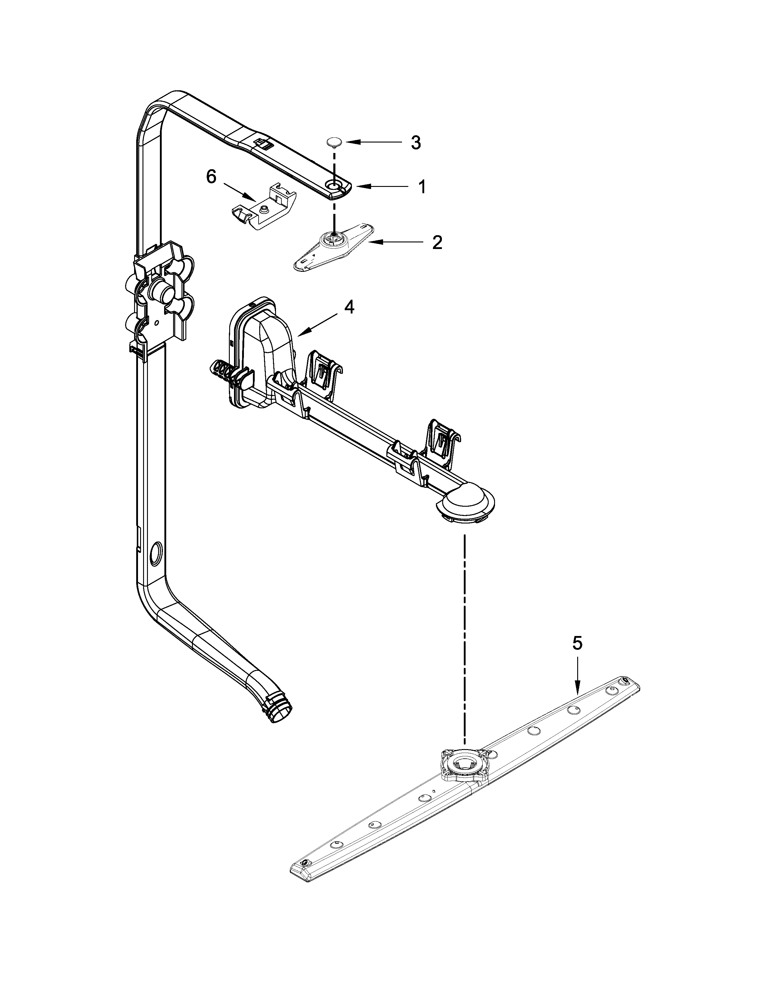 Jenn-Air JDB9800CWX2 upper wash and rinse parts diagram