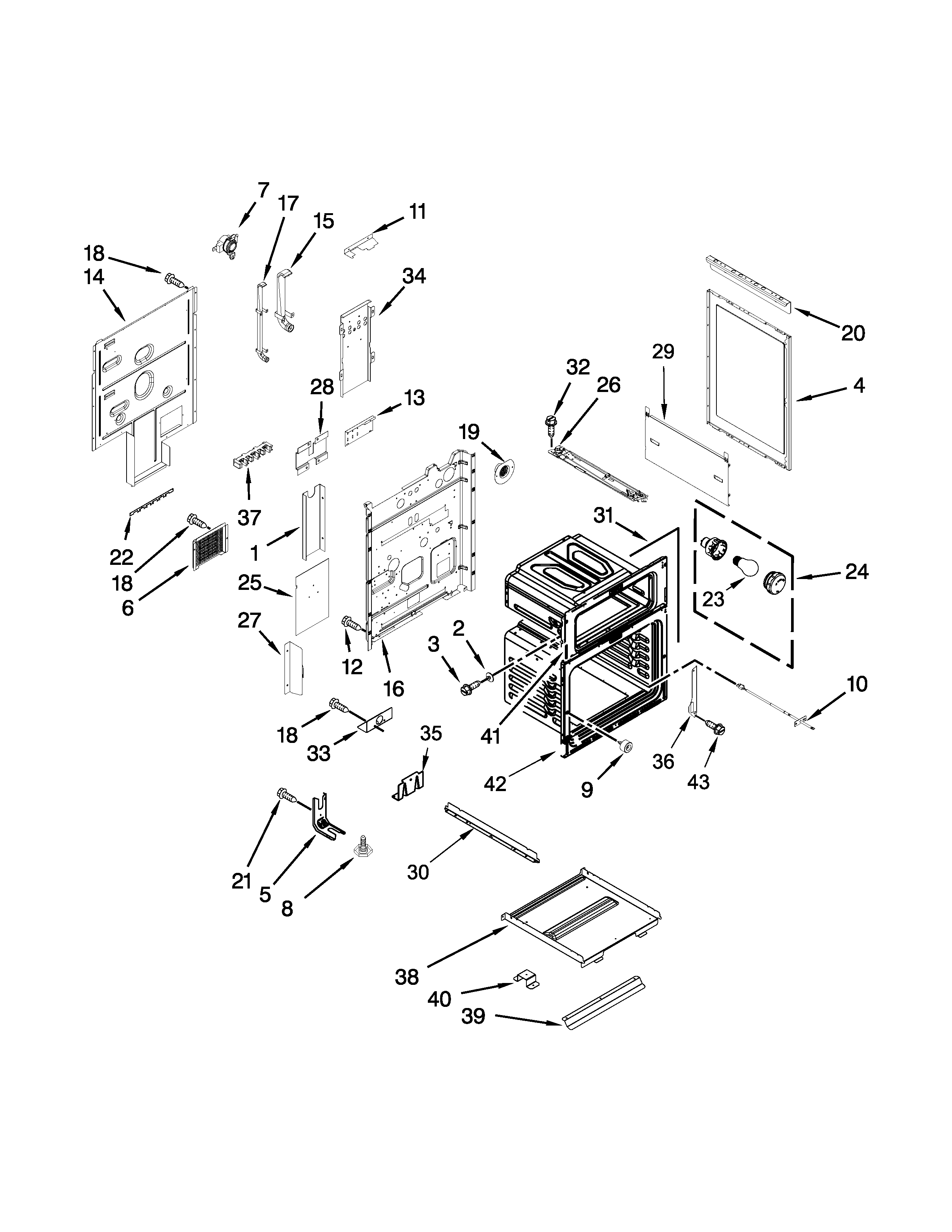 KitchenAid KERS505XWH05 chassis parts diagram