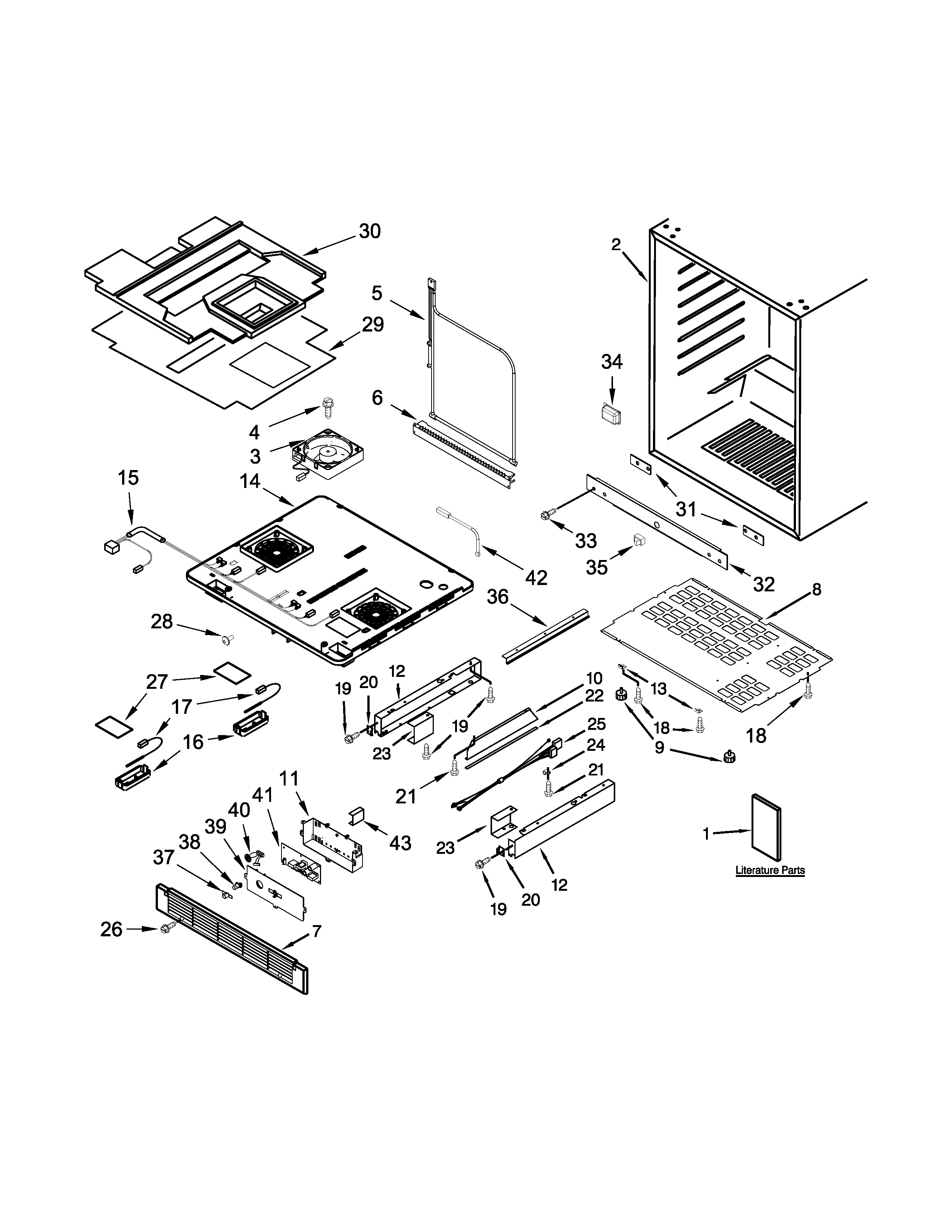 Jenn-Air JUB24FRECX00 cabinet parts diagram