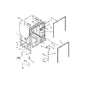 Whirlpool WDF750SAYM3 tub and frame parts diagram