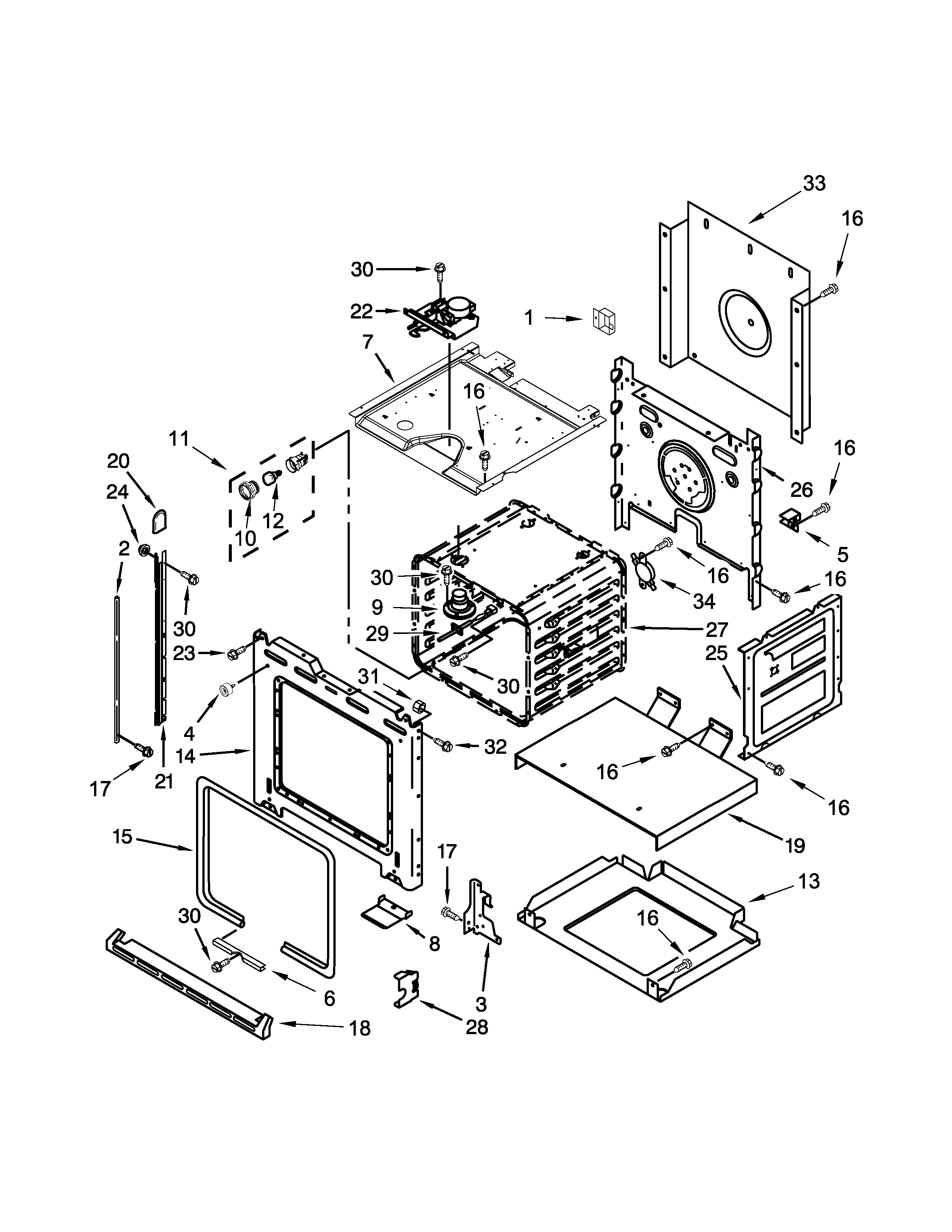 Whirlpool WOS51ES4EW00 oven parts diagram