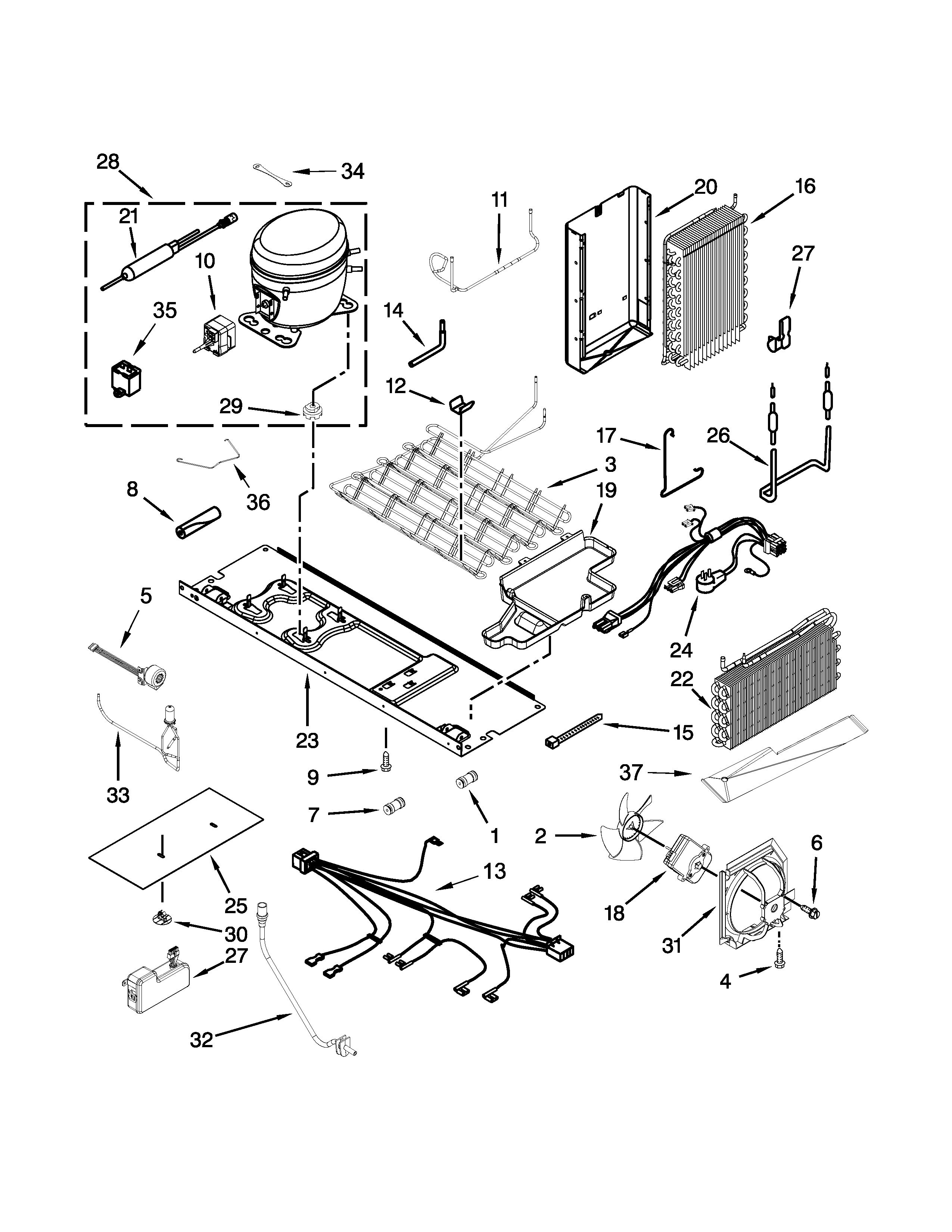 KitchenAid 7KSF26C6YY00 unit parts diagram