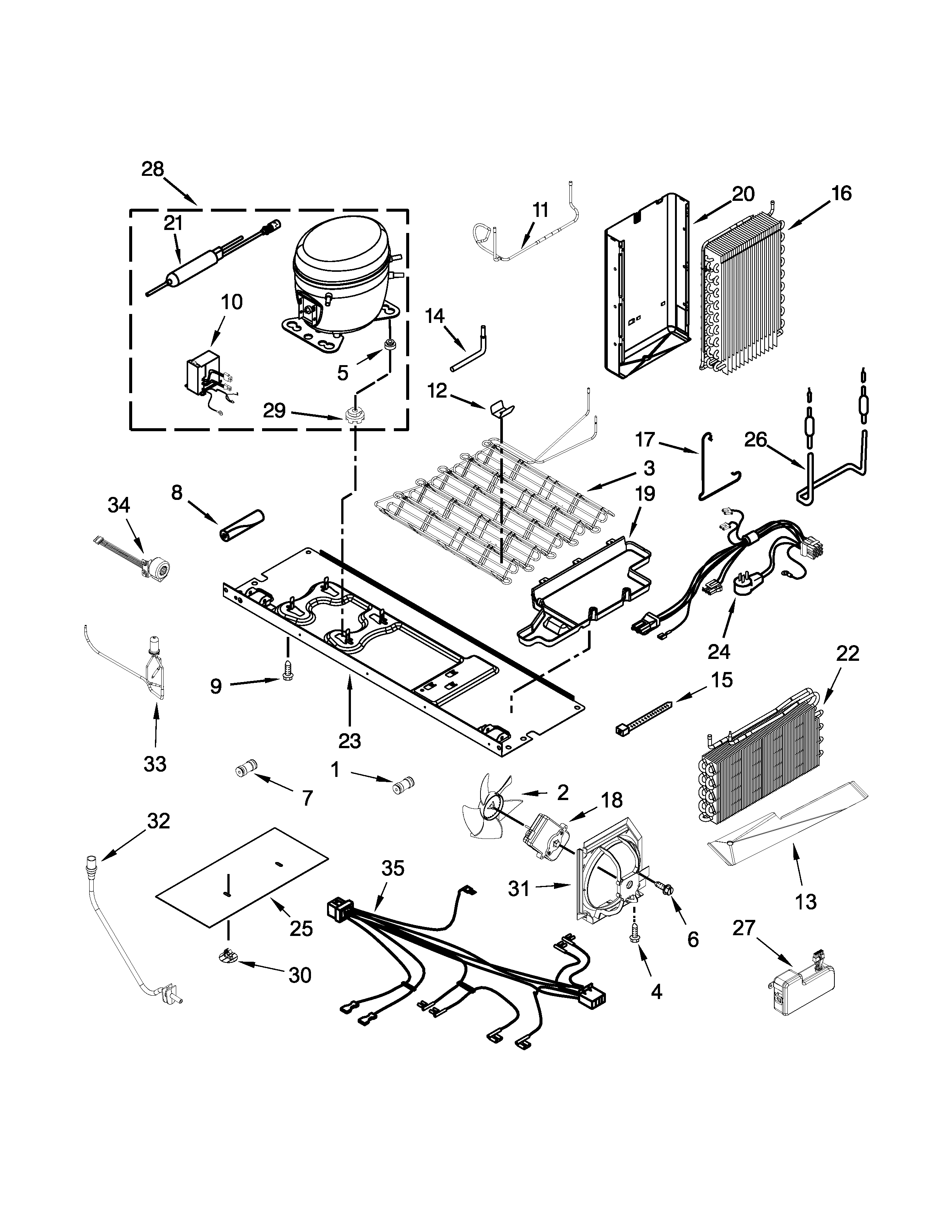 Jenn-Air JSC24C8EAM02 unit parts diagram