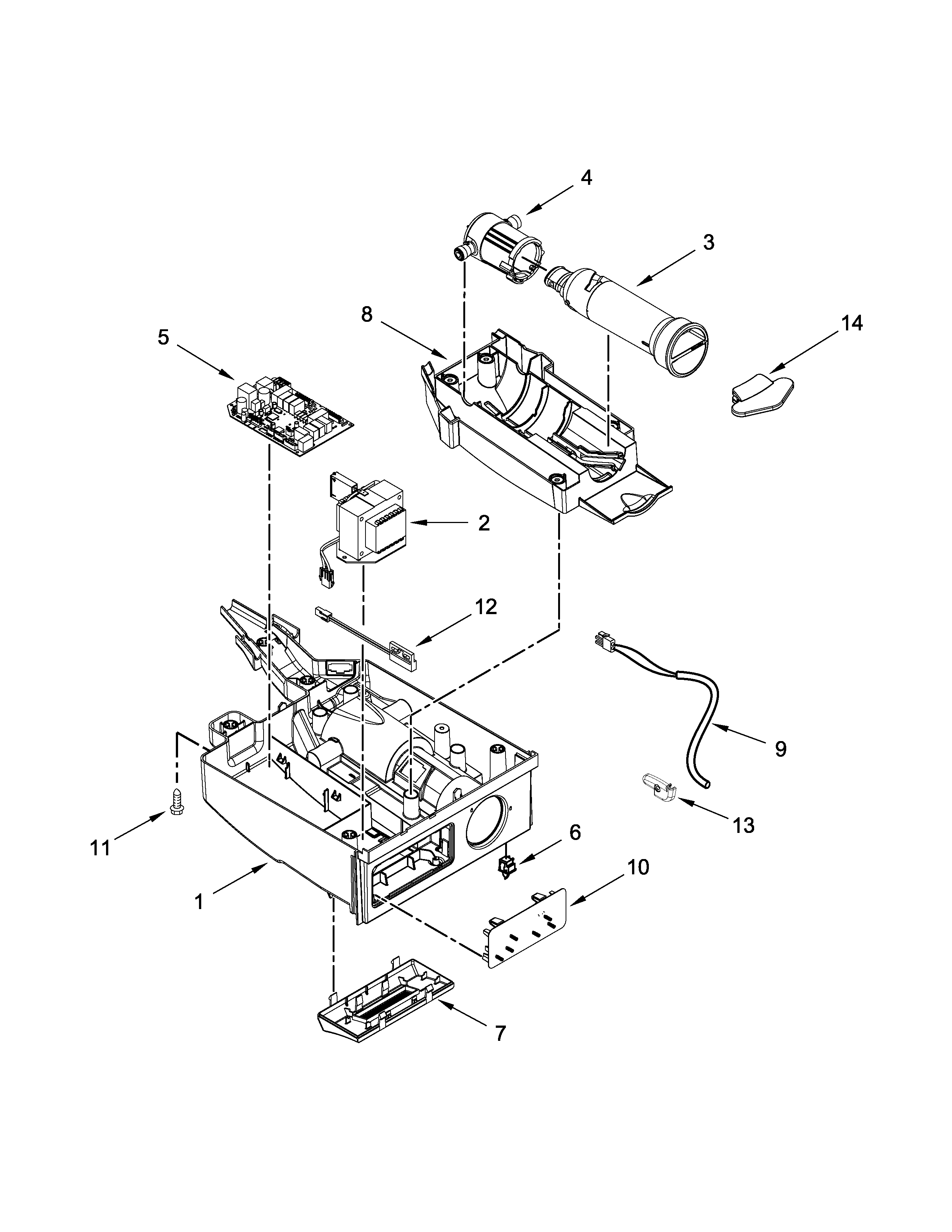 KitchenAid KUID508ESS0 control panel parts diagram