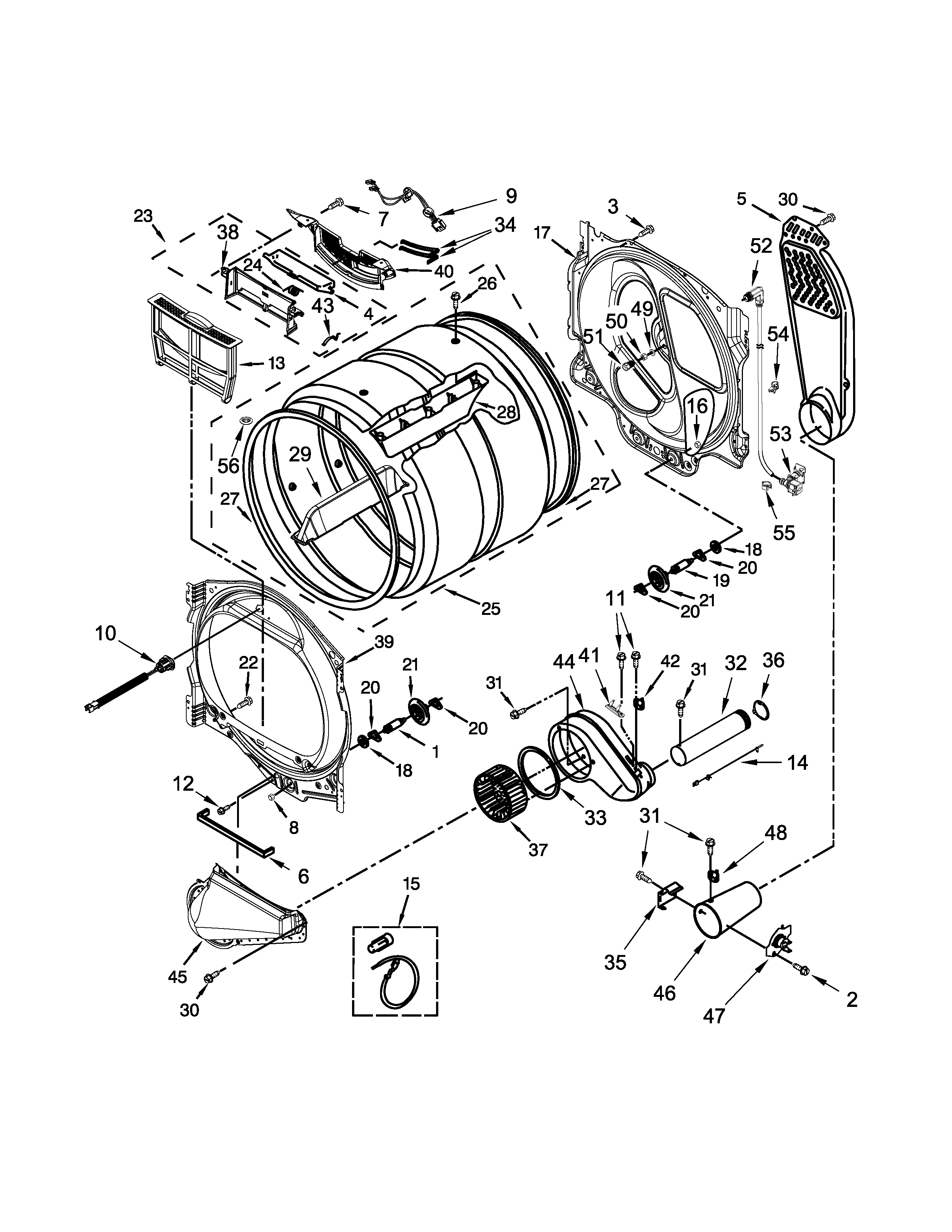 Maytag MGDB855DC0 bulkhead parts diagram