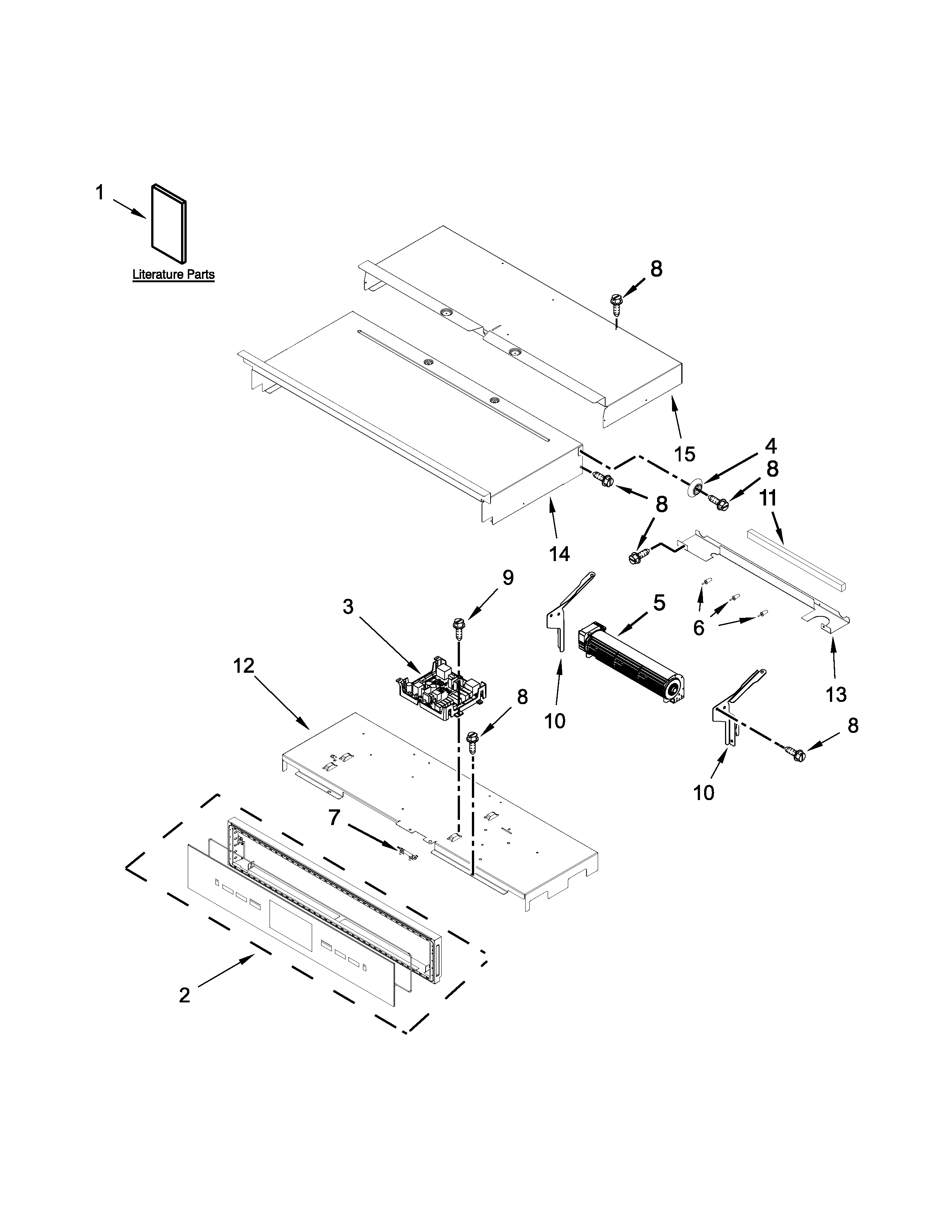 Jenn-Air JJW2830DB00 control panel parts diagram