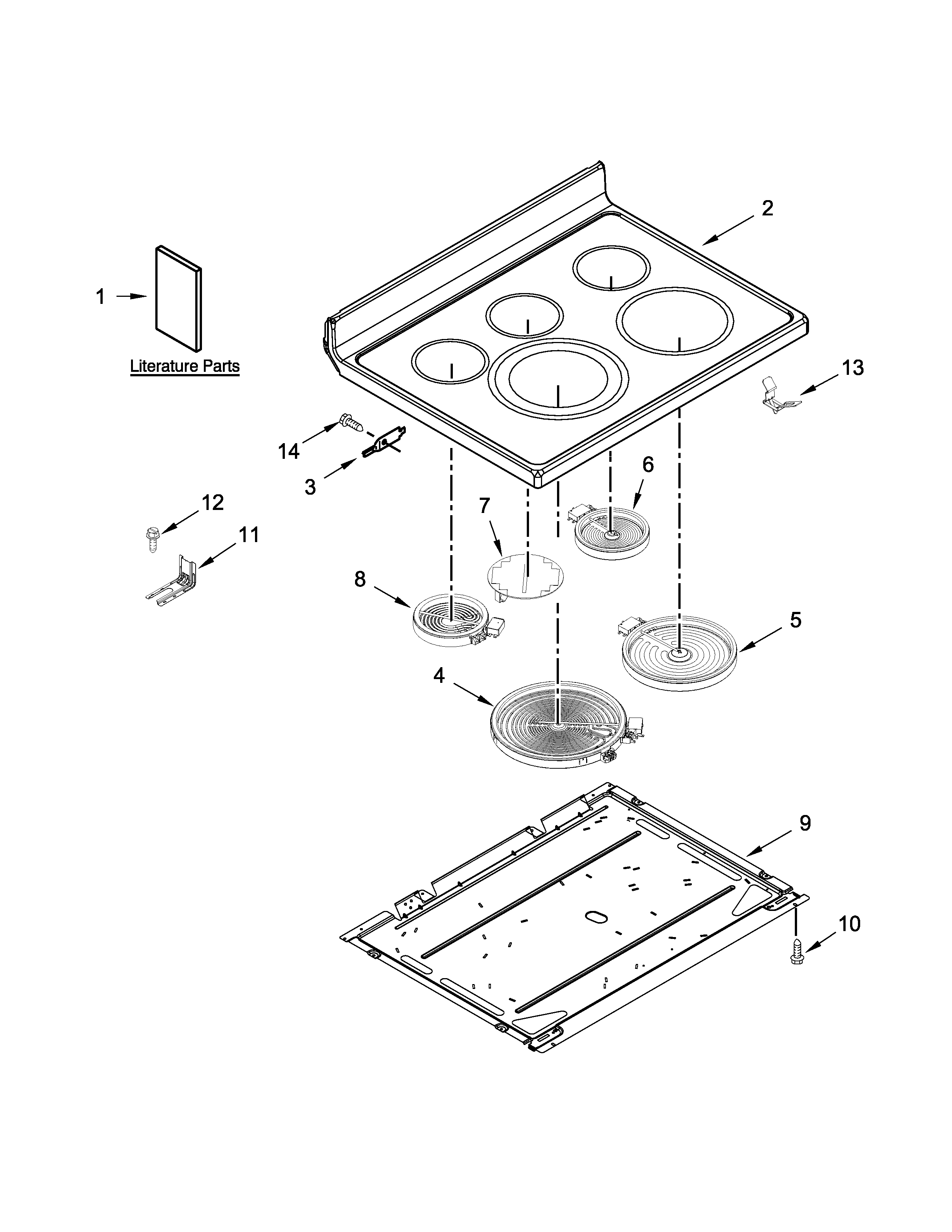 KitchenAid YKFEG510ESS0 cooktop parts diagram