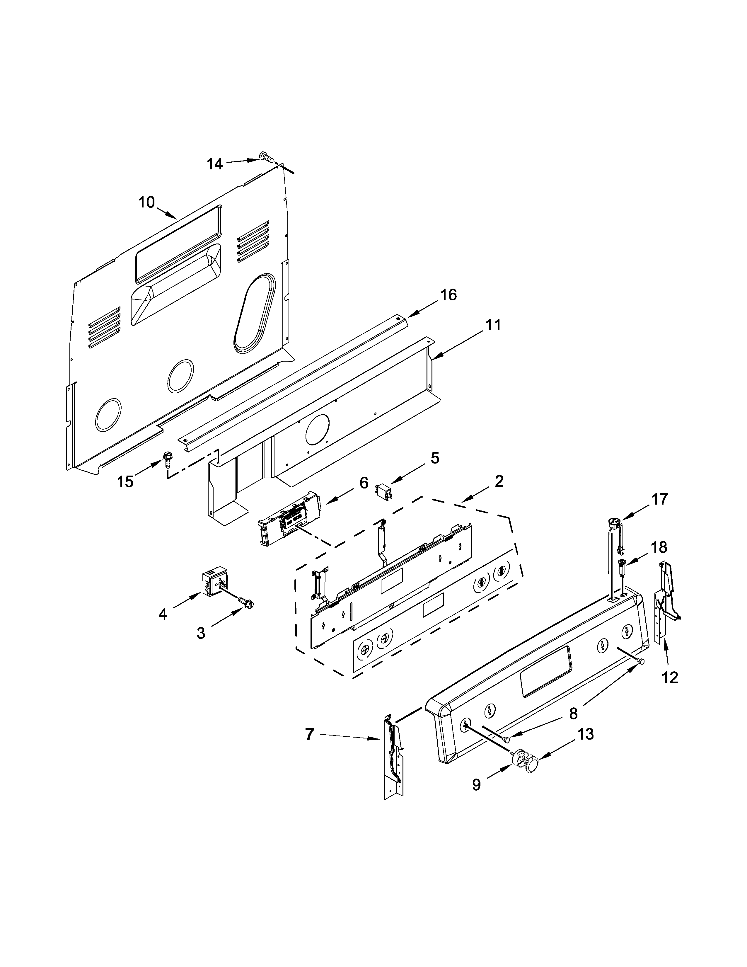 KitchenAid YKFEG510ESS0 control panel parts diagram