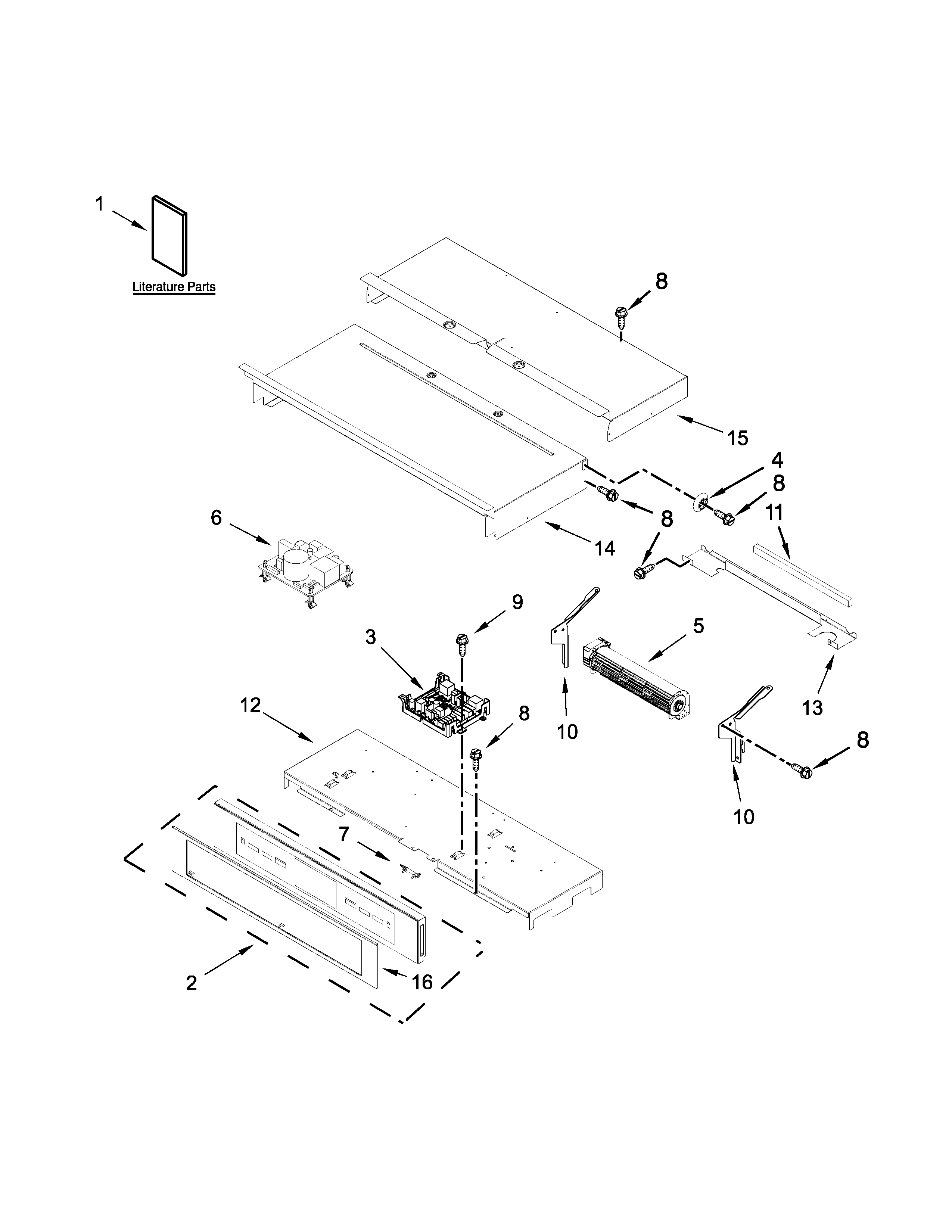 Jenn-Air JJW2427DS00 control panel parts diagram