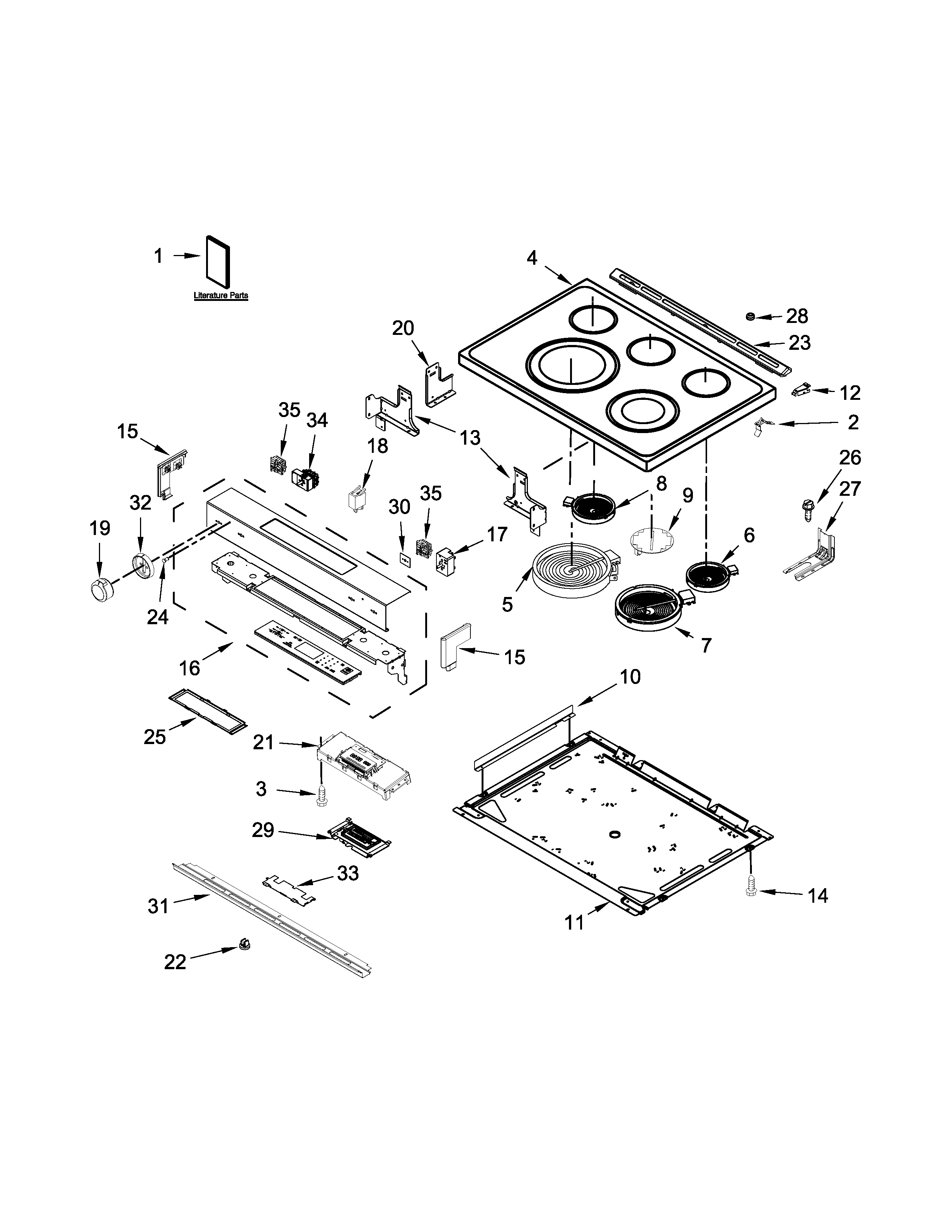 KitchenAid YKSEG700EBL0 cooktop parts diagram
