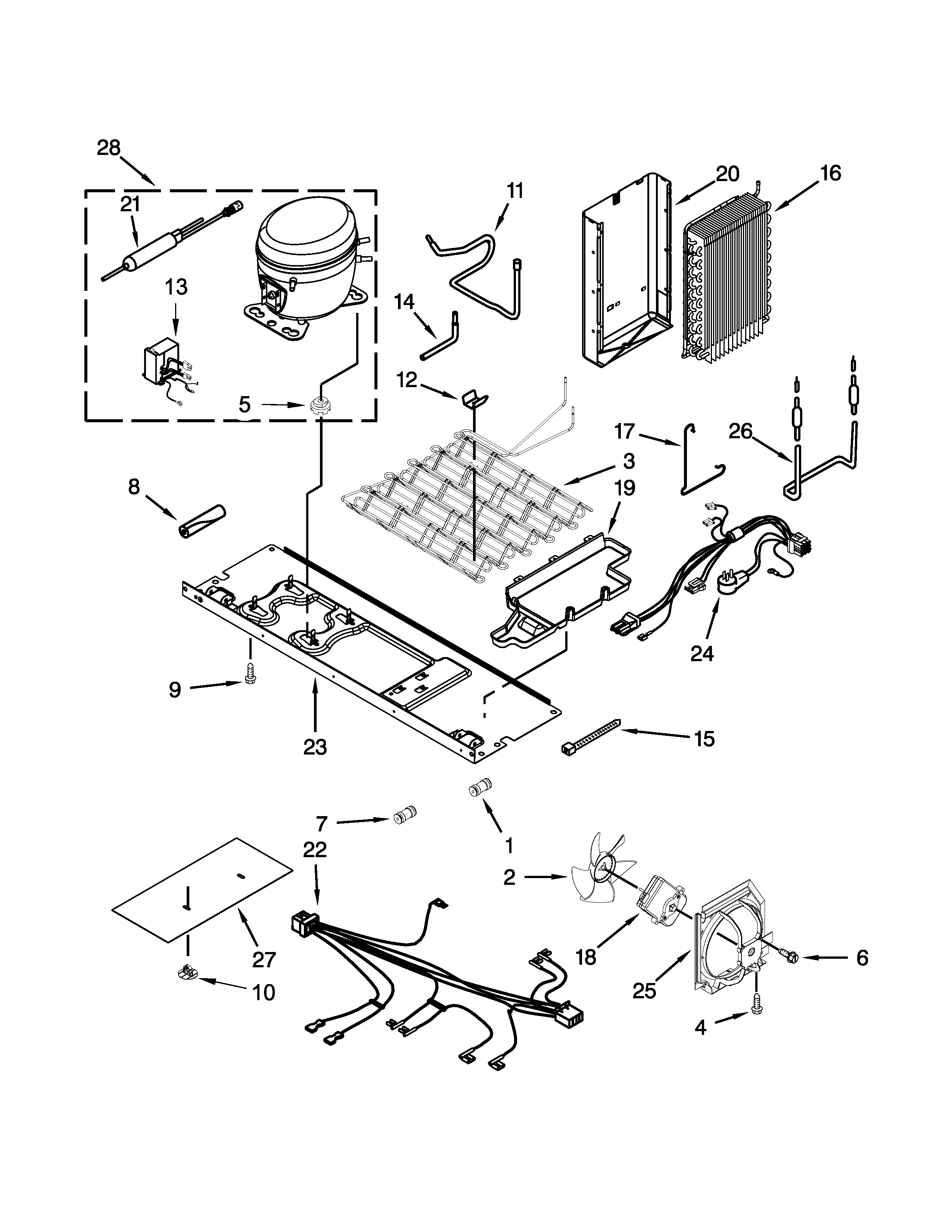 Whirlpool WRS586FLDB01 unit parts diagram