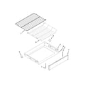 Whirlpool WFG540H0AW1 drawer and broiler parts diagram