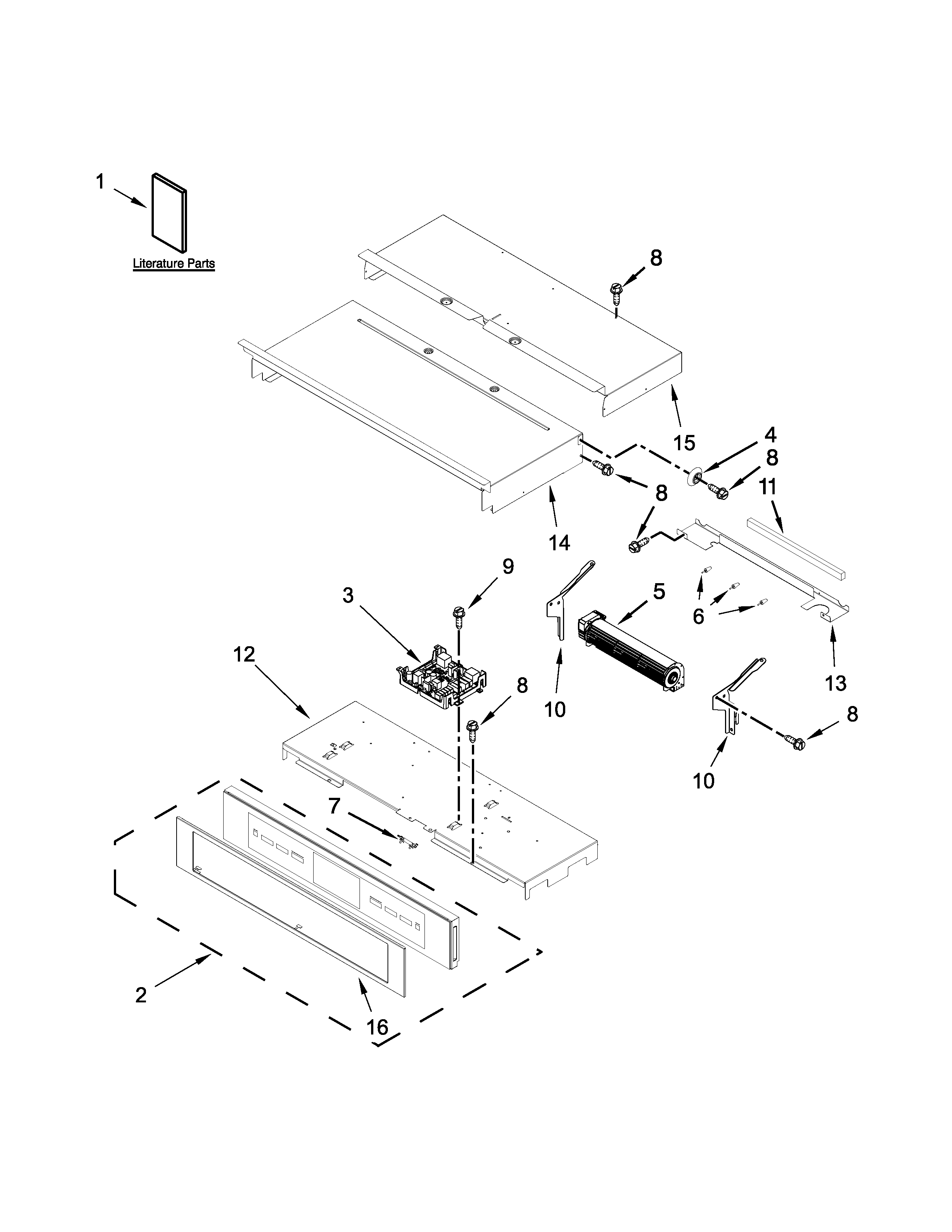 Jenn-Air JJW2827DS00 control panel parts diagram