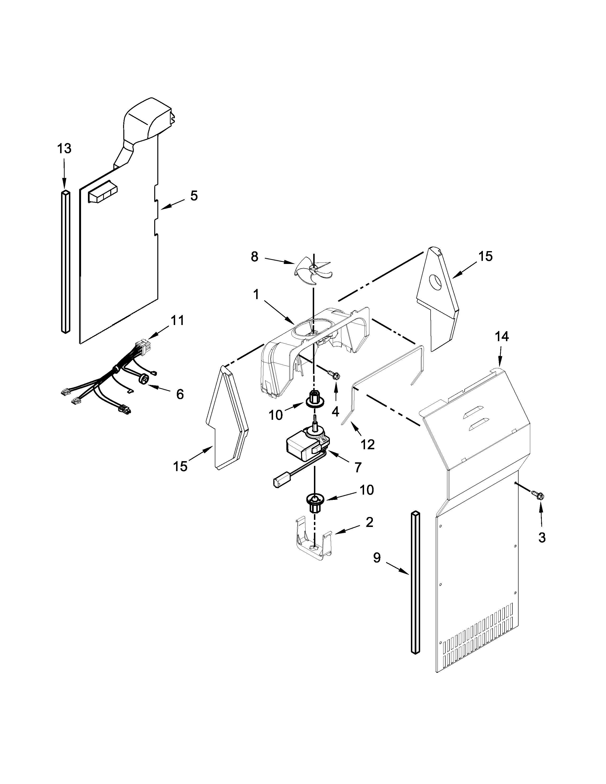 Maytag MSF21D4MDE02 air flow parts diagram