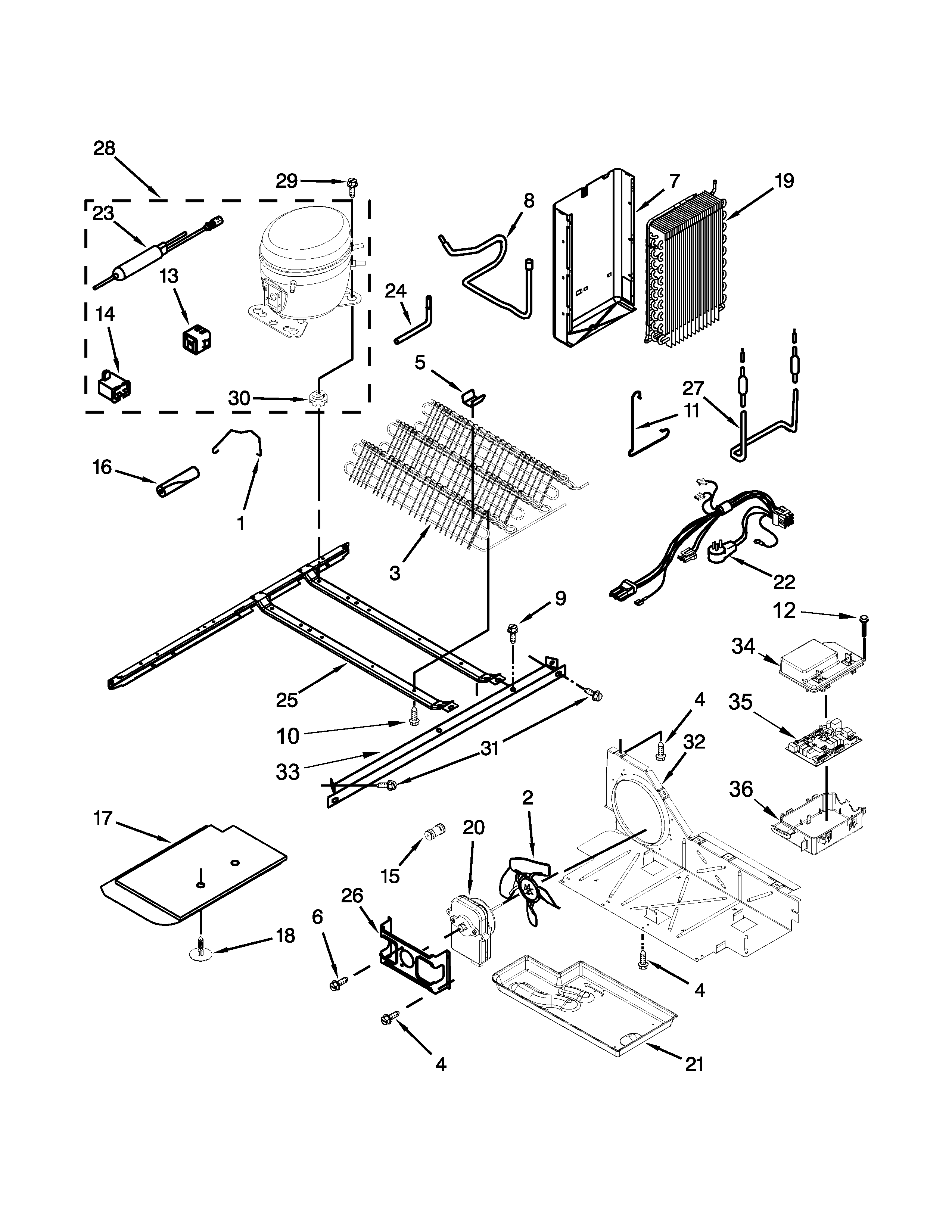 Maytag MSF25D4MDM02 unit parts diagram